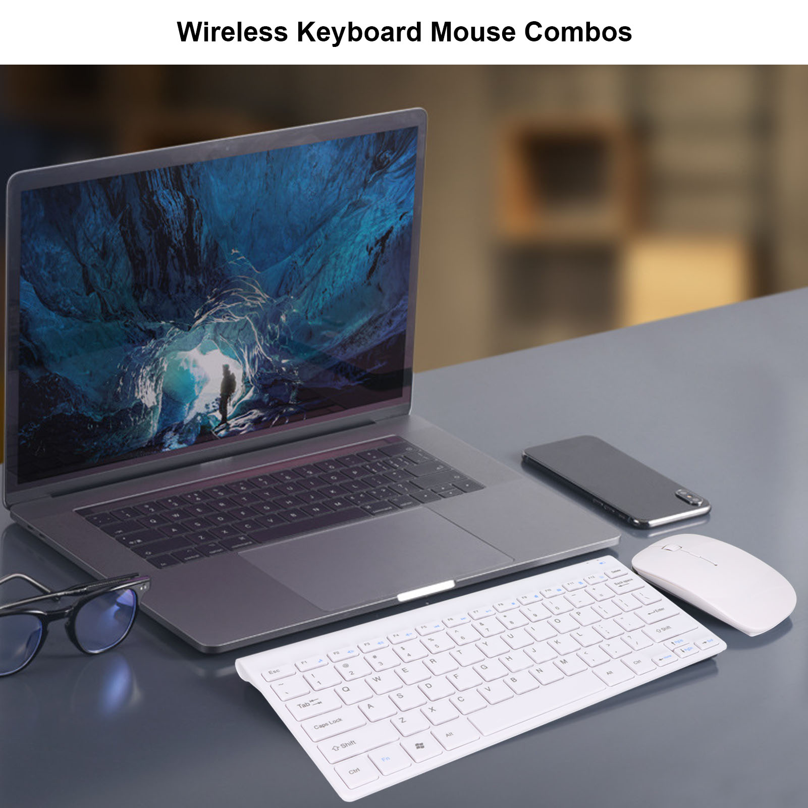 Wireless Keyboard Mouse Combos 10 Meters Transmission Sleep Ergonomic Desig BST - Picture 24 of 28