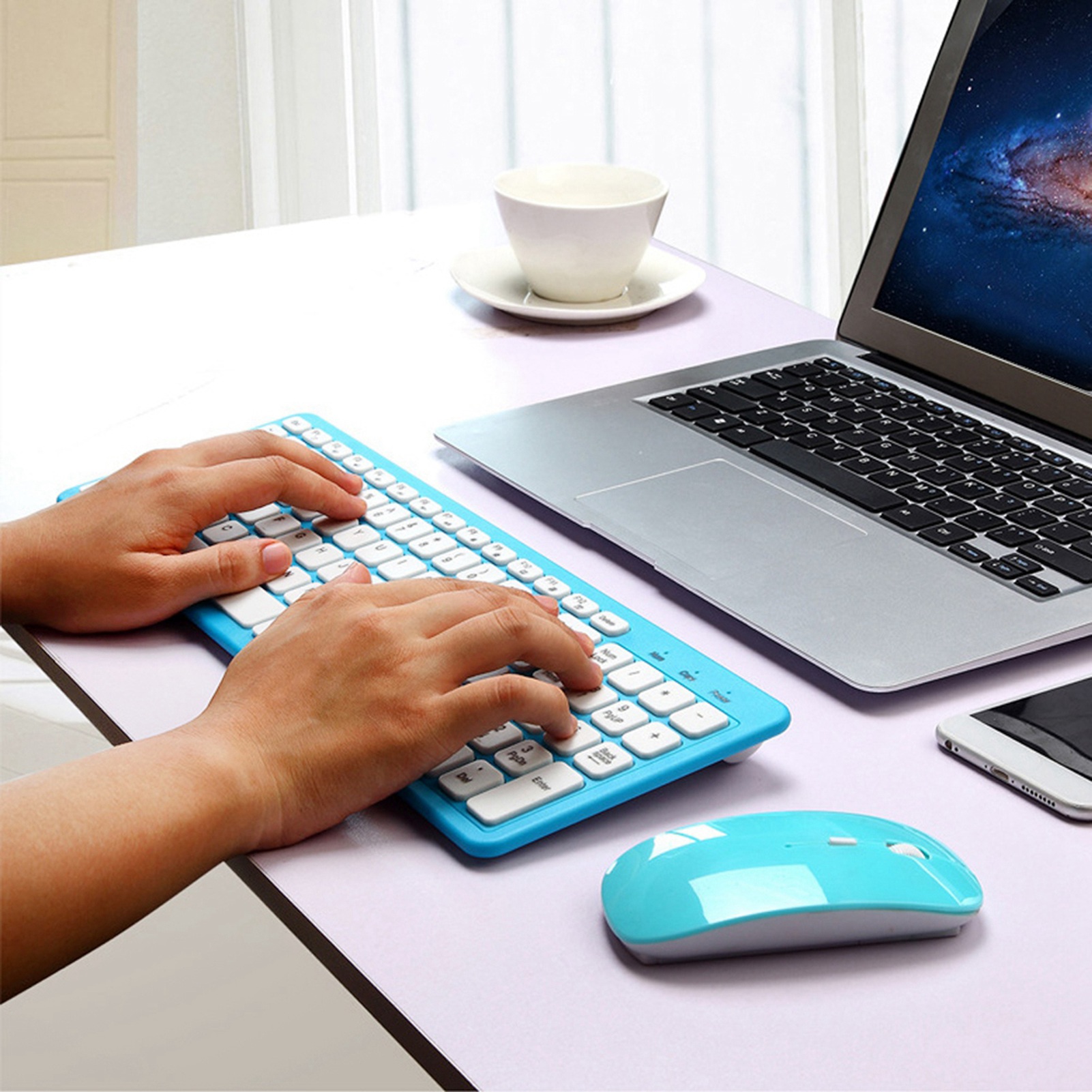 Wireless Mouse Keyboard Set Office Gaming For Notebook Computer 3‑Speed Micr SAL - Afbeelding 17 van 20