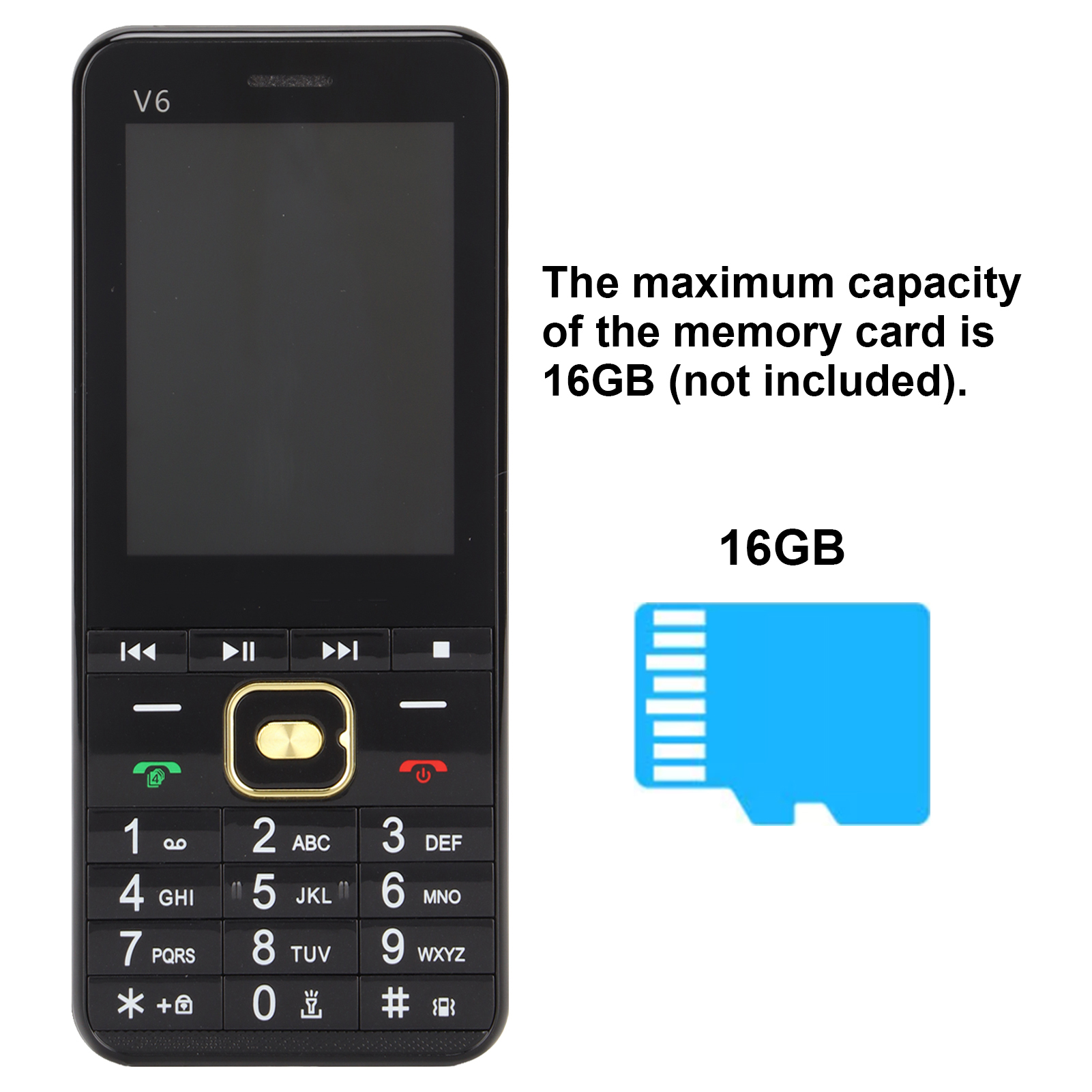 V6 2G Unlocked Button Senior Cell Phone 2.8in HD Screen Four Cards Four St PLM - Picture 17 of 18