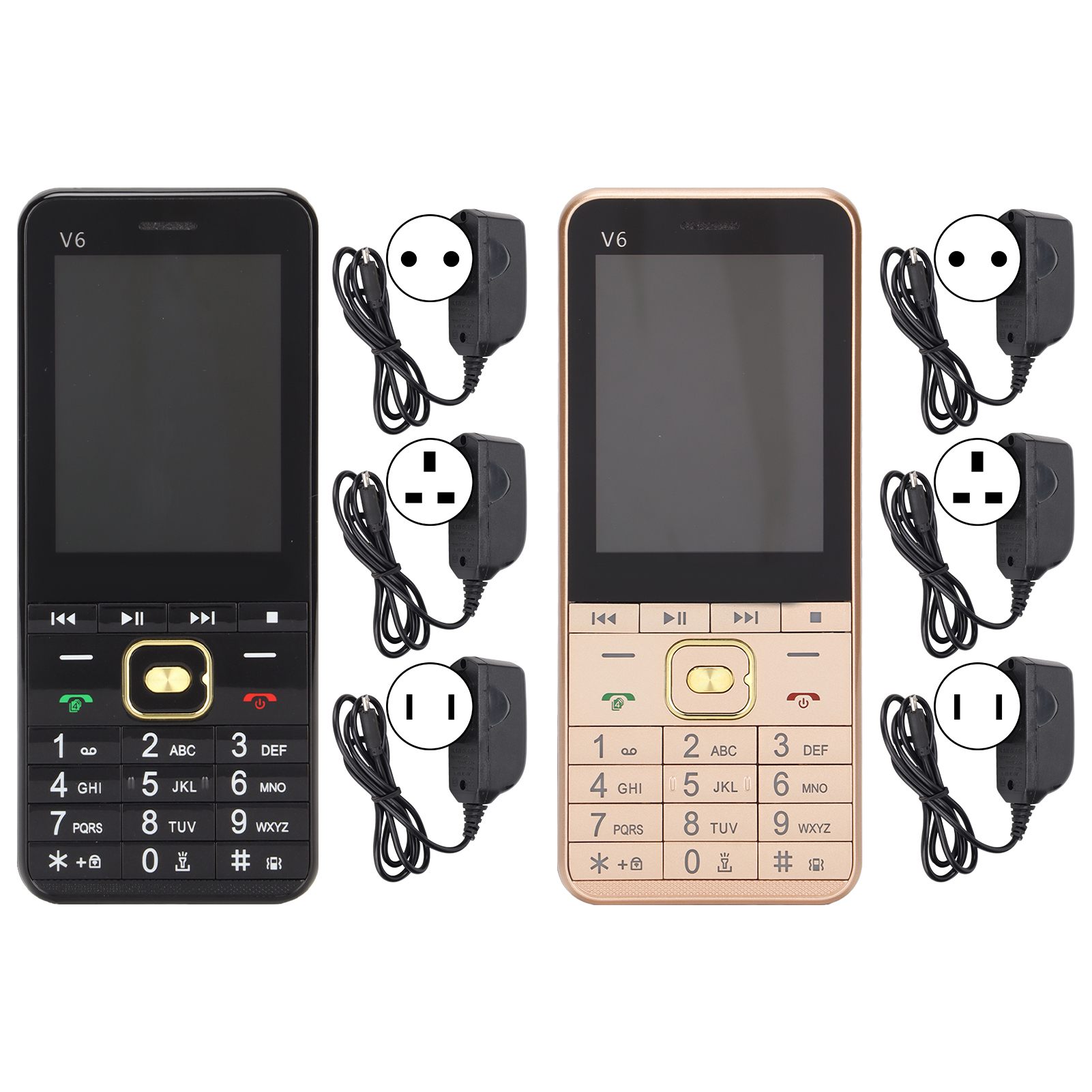 V6 2G Unlocked Button Senior Cell Phone 2.8in HD Screen Four Cards Four St PLM - Picture 15 of 18