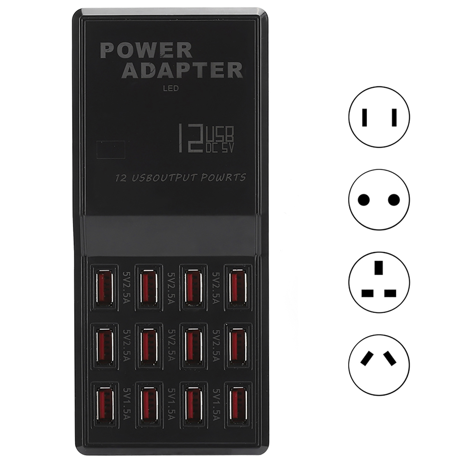12-Port Multi Fast Charger USB Charging Station Hub For Mobile Phone Tablet - Photo 17 sur 21