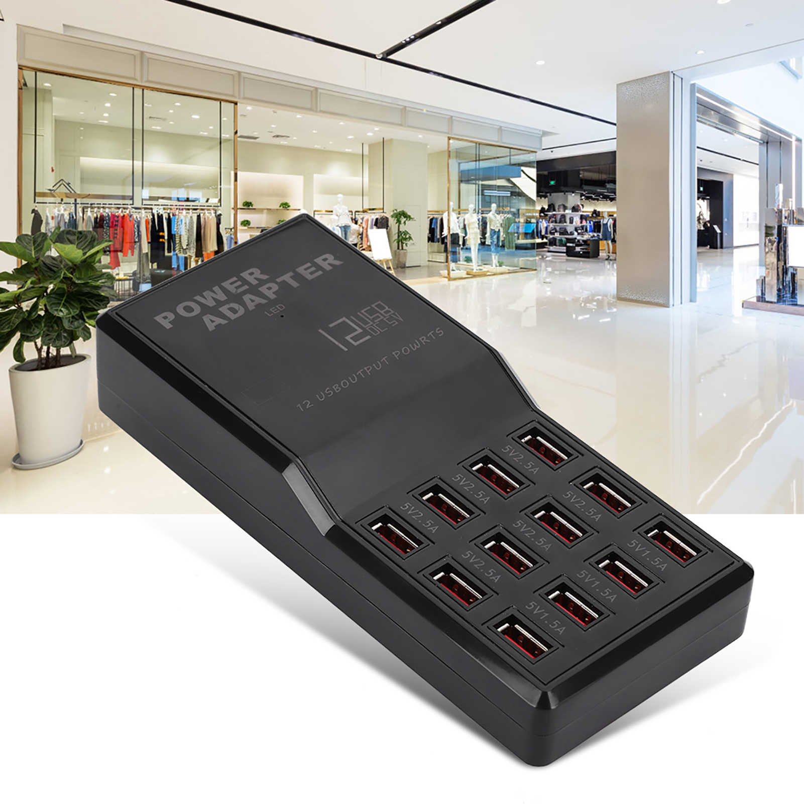 12-Port Multi Fast Charger USB Charging Station Hub For Mobile Phone Tablet - Photo 16 sur 21