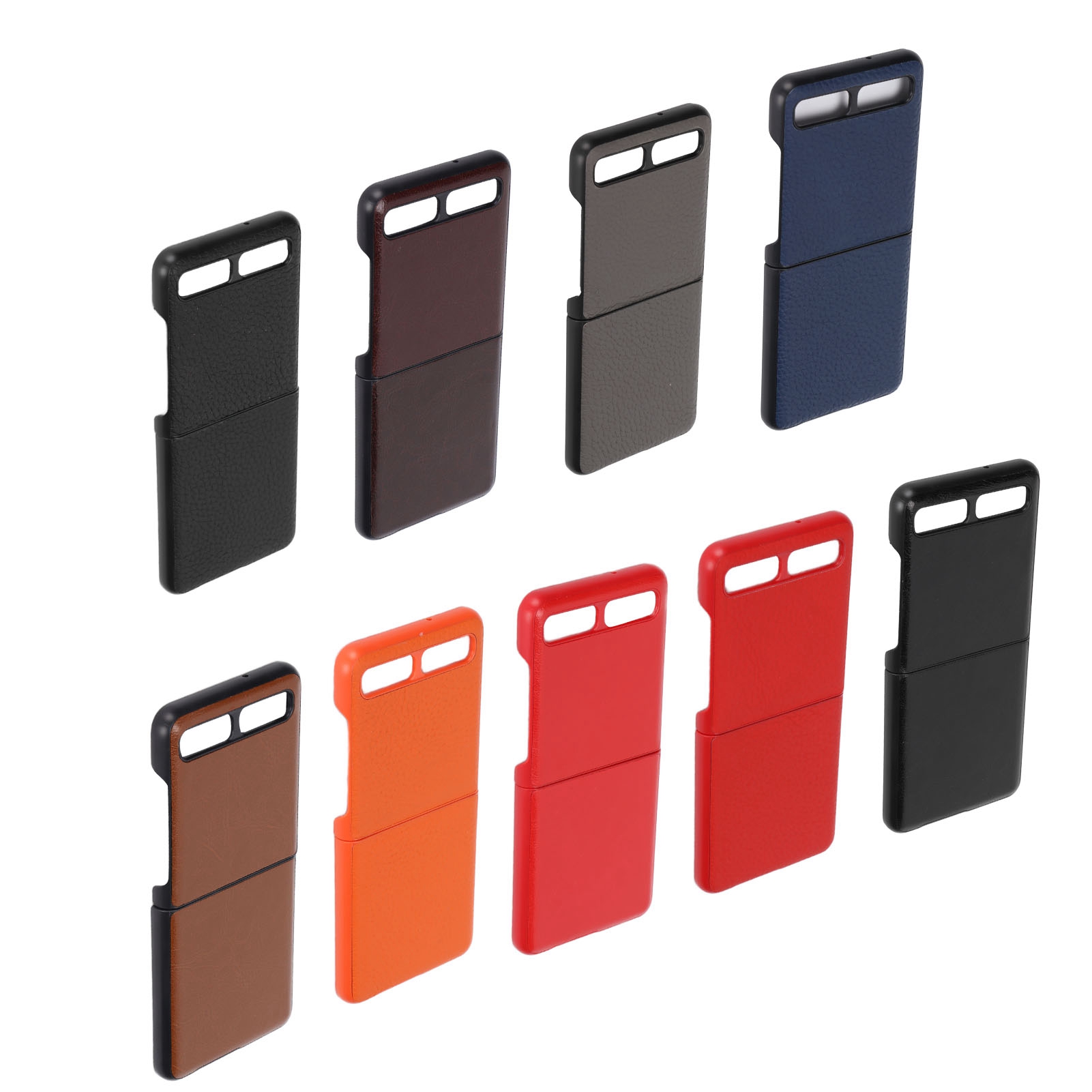Leder Handyhülle Schutzhülle Schutzhülle Für Samsung Z Flip Anti Scra BHC - Zdjęcie 36 z 46