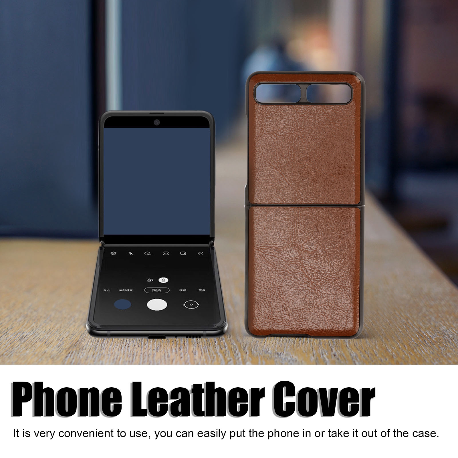 Leder Handyhülle Schutzhülle Schutzhülle Für Samsung Z Flip Anti Scra BHC - Zdjęcie 40 z 46
