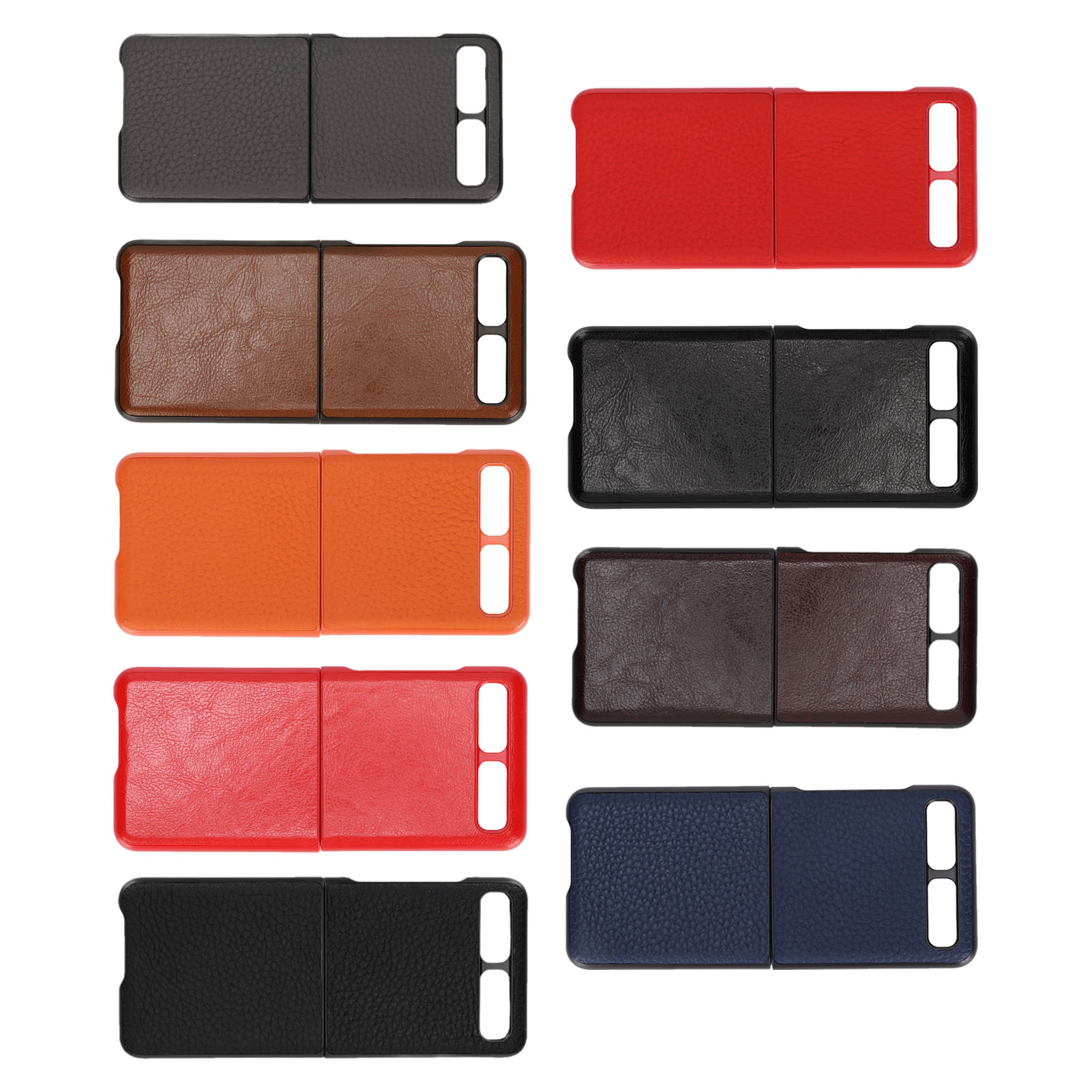 Leder Handyhülle Schutzhülle Schutzhülle Für Samsung Z Flip Anti Scra BHC - Zdjęcie 23 z 46