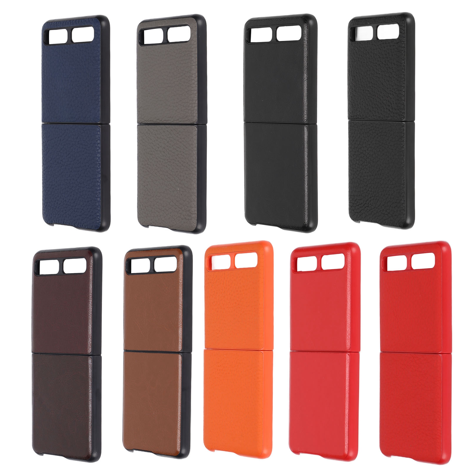 Leder Handyhülle Schutzhülle Schutzhülle Für Samsung Z Flip Anti Scra BHC - Zdjęcie 31 z 46