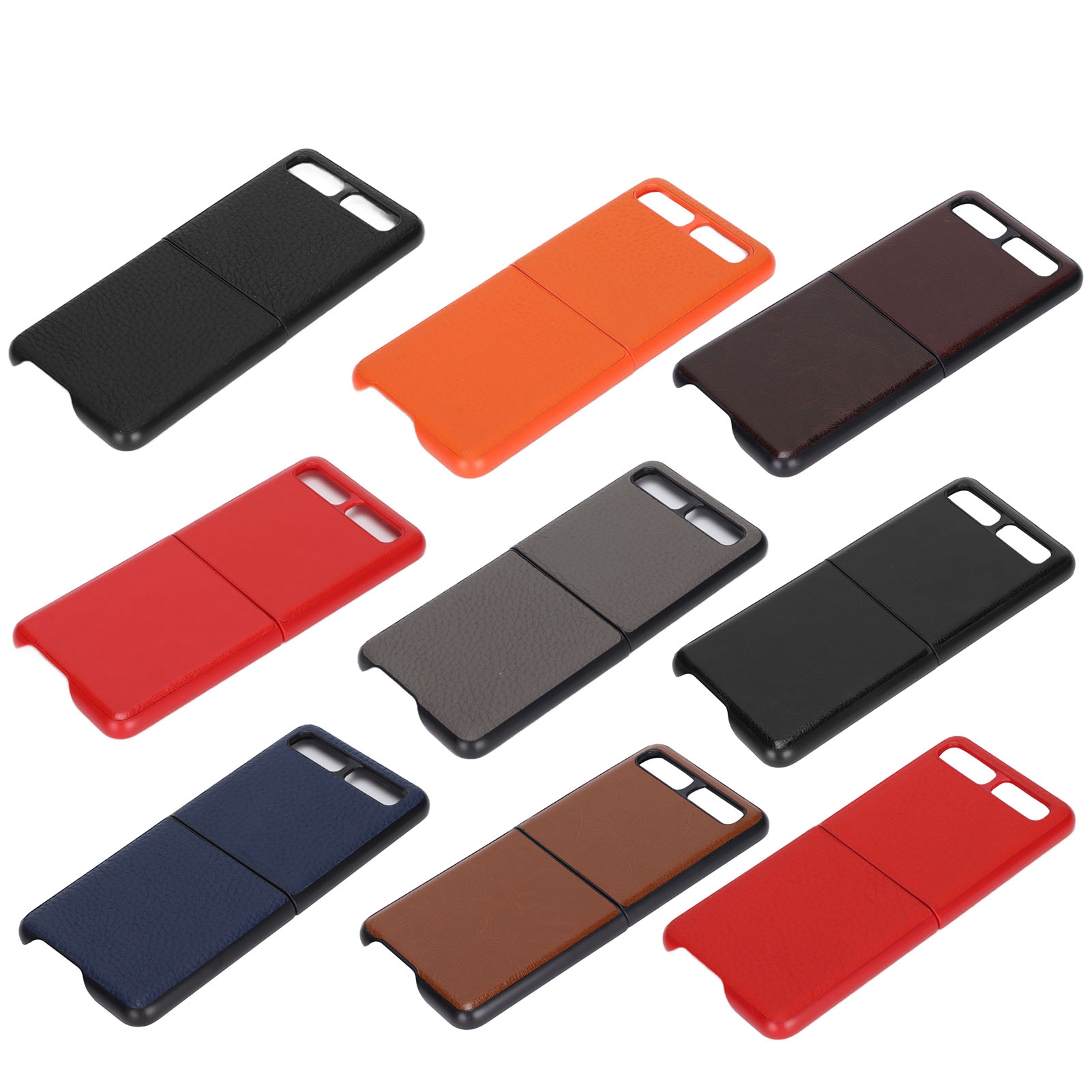 Leder Handyhülle Schutzhülle Schutzhülle Für Samsung Z Flip Anti Scra BHC - Zdjęcie 28 z 46