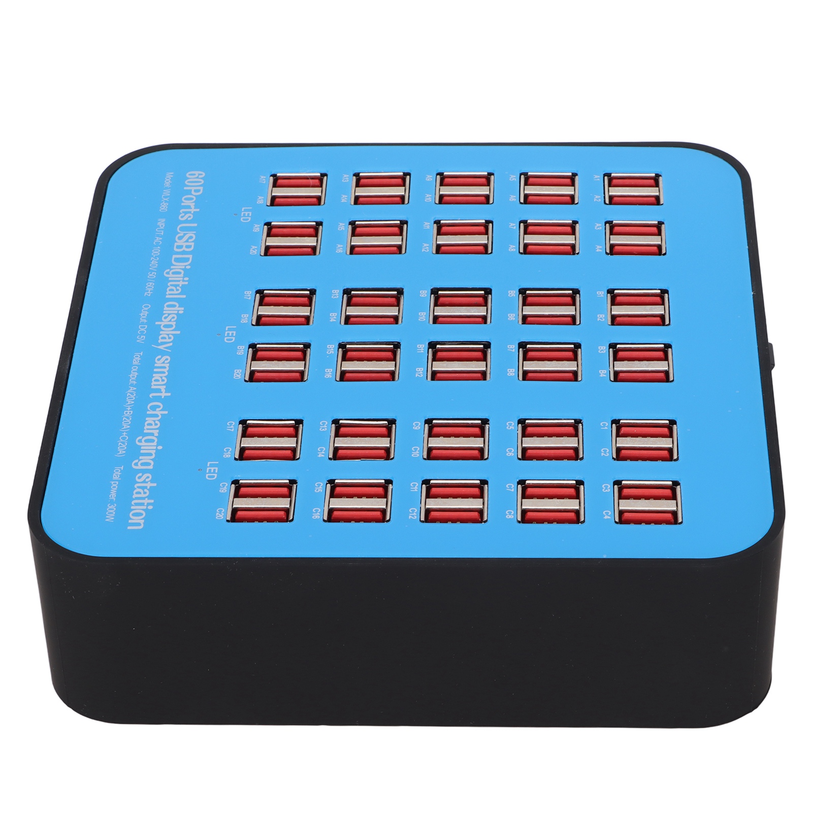300W 60 Port USB Fast Charging Station Travel Desktop USB Rapid Charger Mult SG5 - Zdjęcie 28 z 28