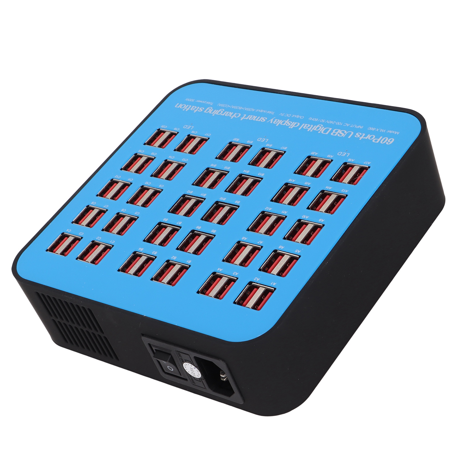 300W 60 Port USB Fast Charging Station Travel Desktop USB Rapid Charger MultPort - Picture 18 of 24