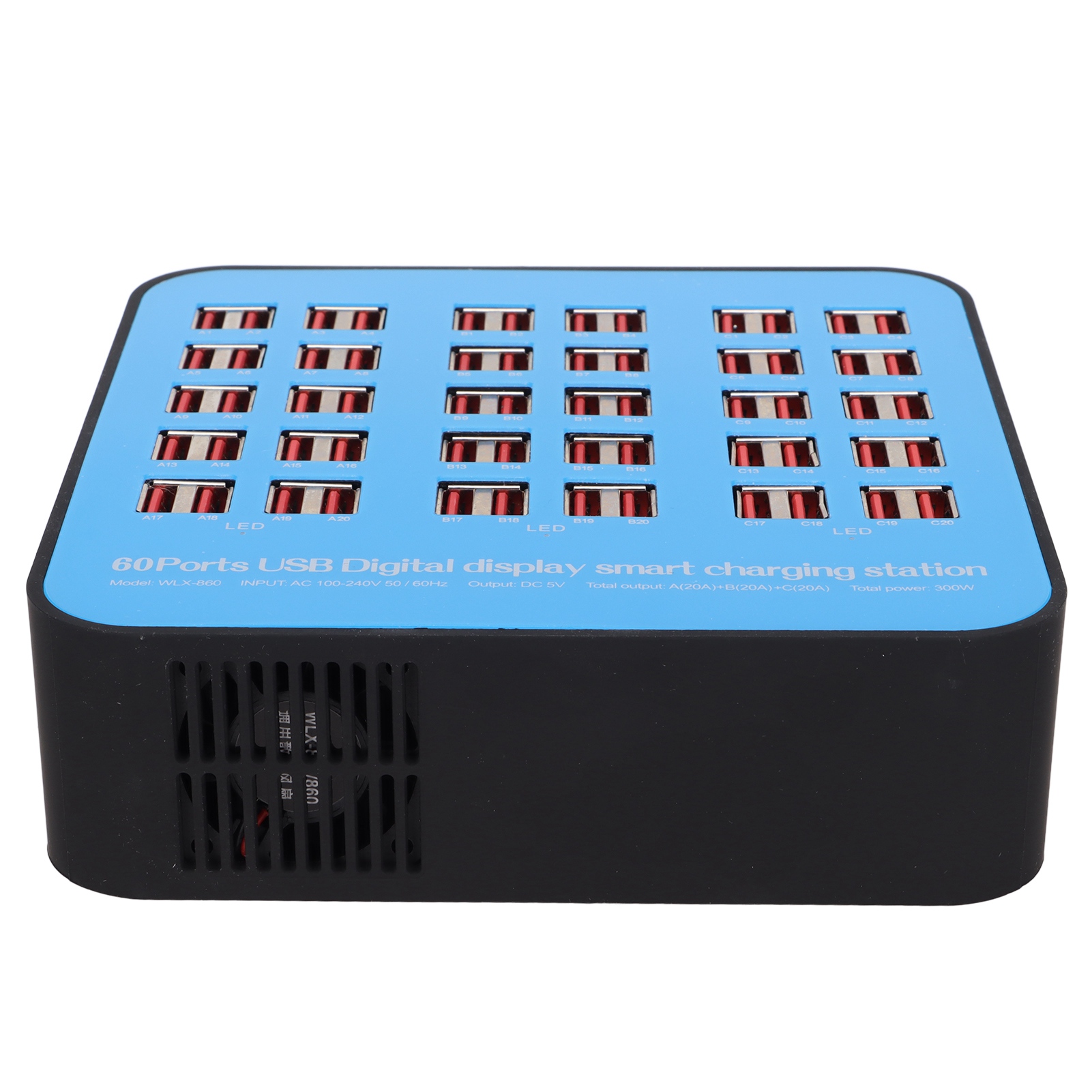 300W 60 Port USB Fast Charging Station Travel Desktop USB Rapid Charger MultPort - Picture 21 of 24
