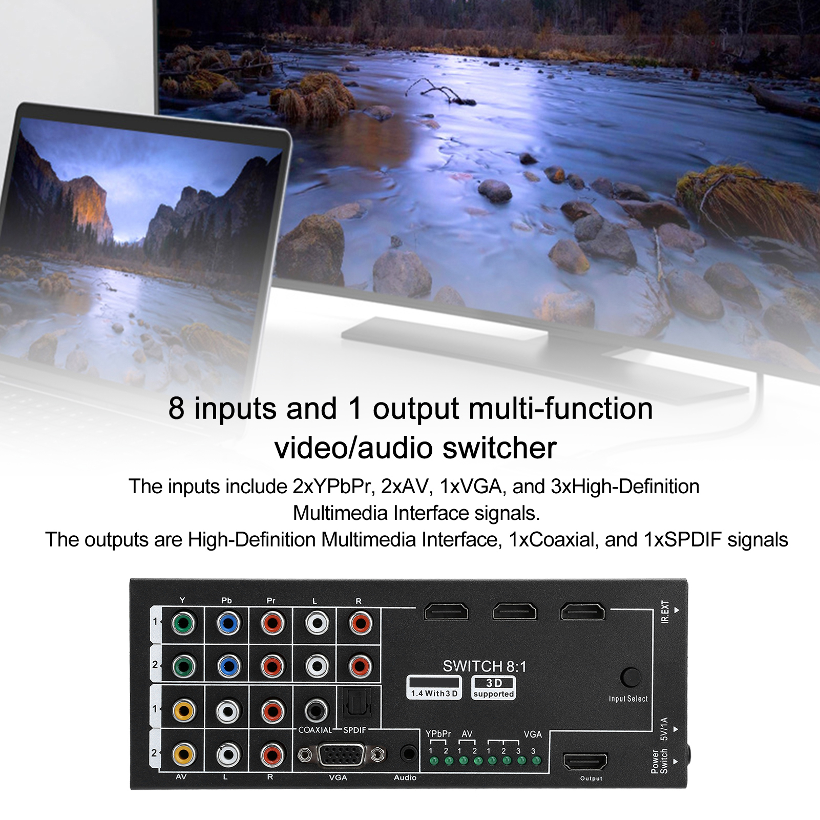 100240V M001 MultiFunctional Extractor Switcher With 8 Inputs To 1 DB - Afbeelding 19 van 21