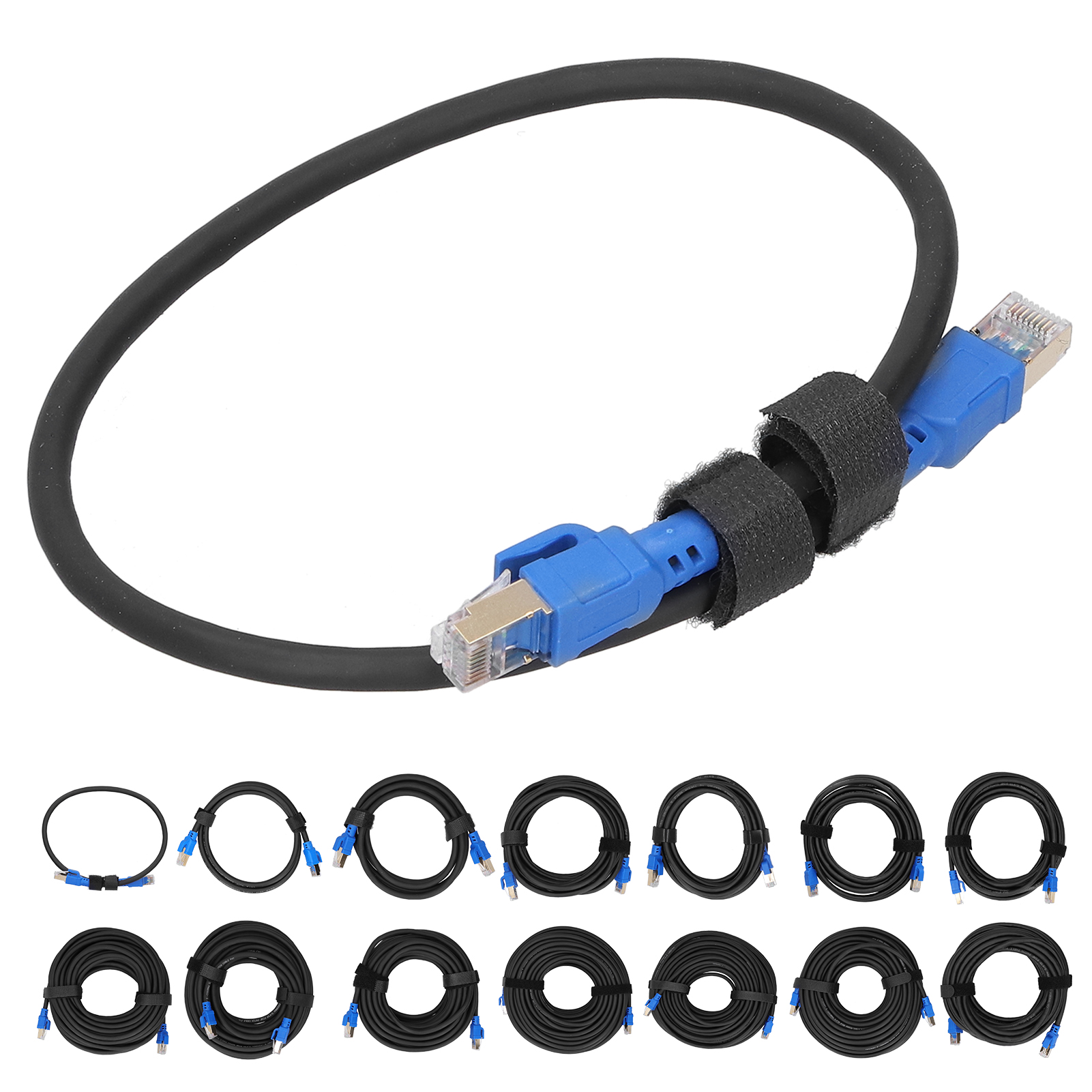 40Gbps 2000Mhz Cat8 Ethernet Cable Gold Plated RJ45 Conductor LAN Wires For H FY - Afbeelding 19 van 19