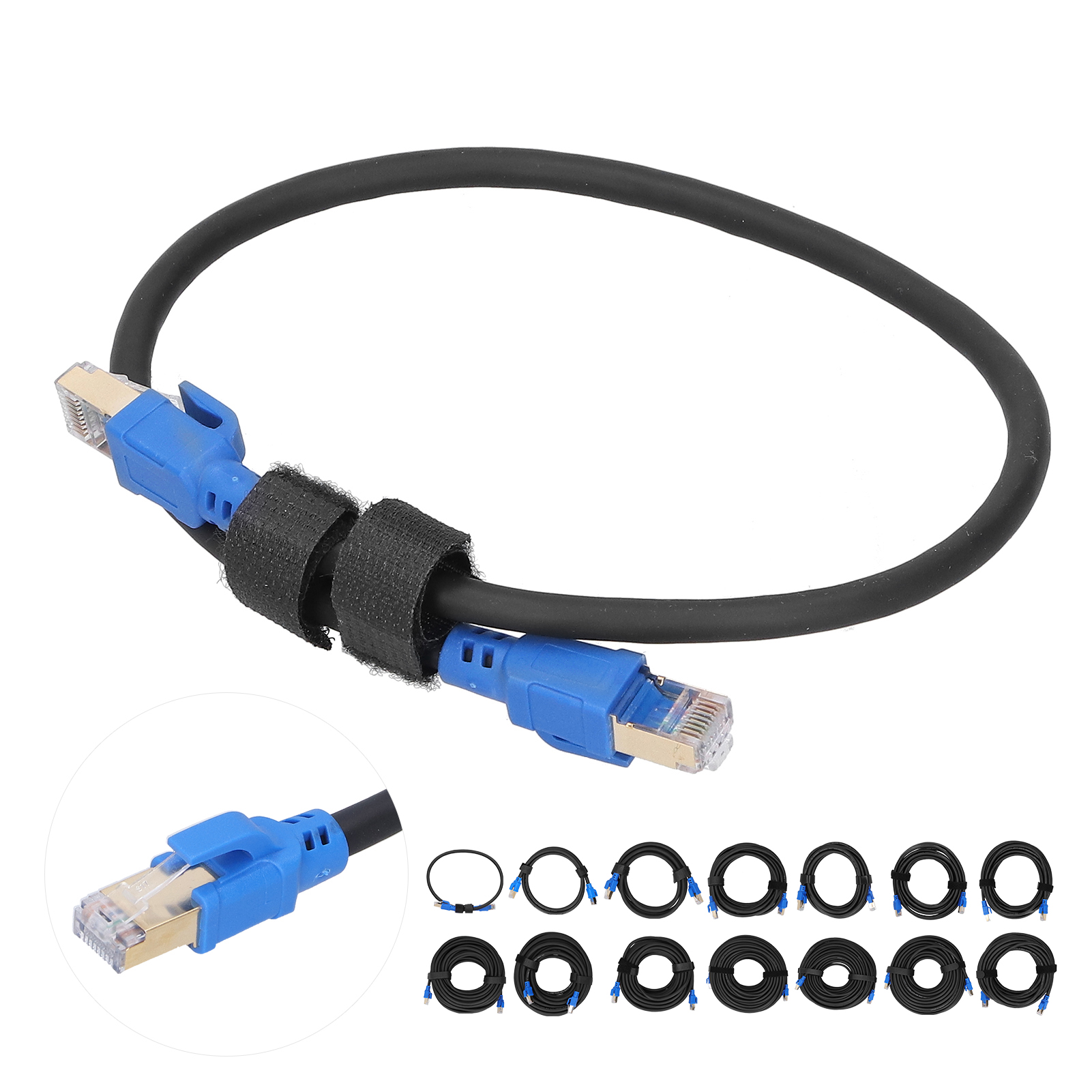 40Gbps 2000Mhz Cat8 Ethernet Cable Gold Plated RJ45 Conductor LAN Wires For H FY - Afbeelding 16 van 19