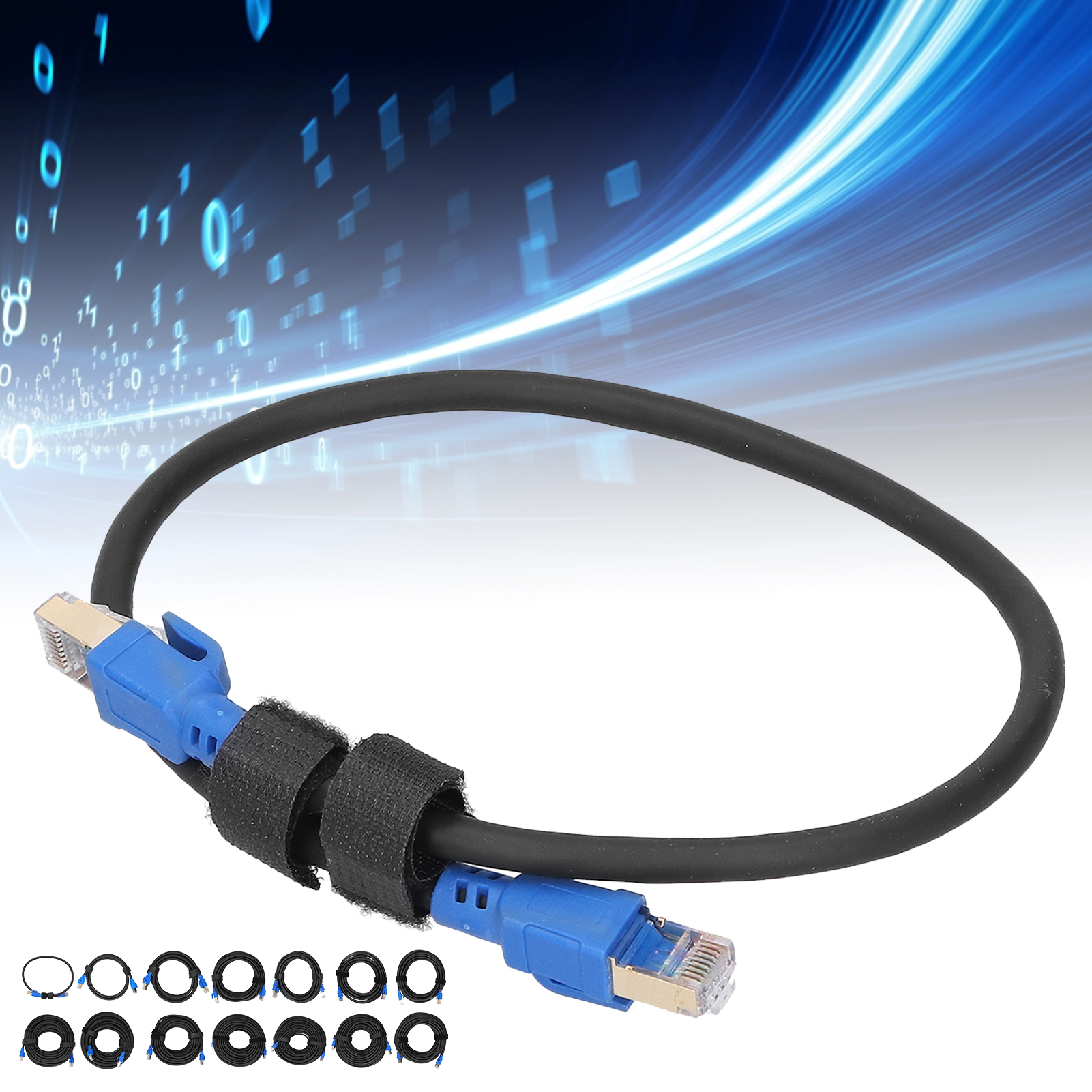 40Gbps 2000Mhz Cat8 Ethernet Cable Gold Plated RJ45 Conductor LAN Wires For H FY - Afbeelding 17 van 19