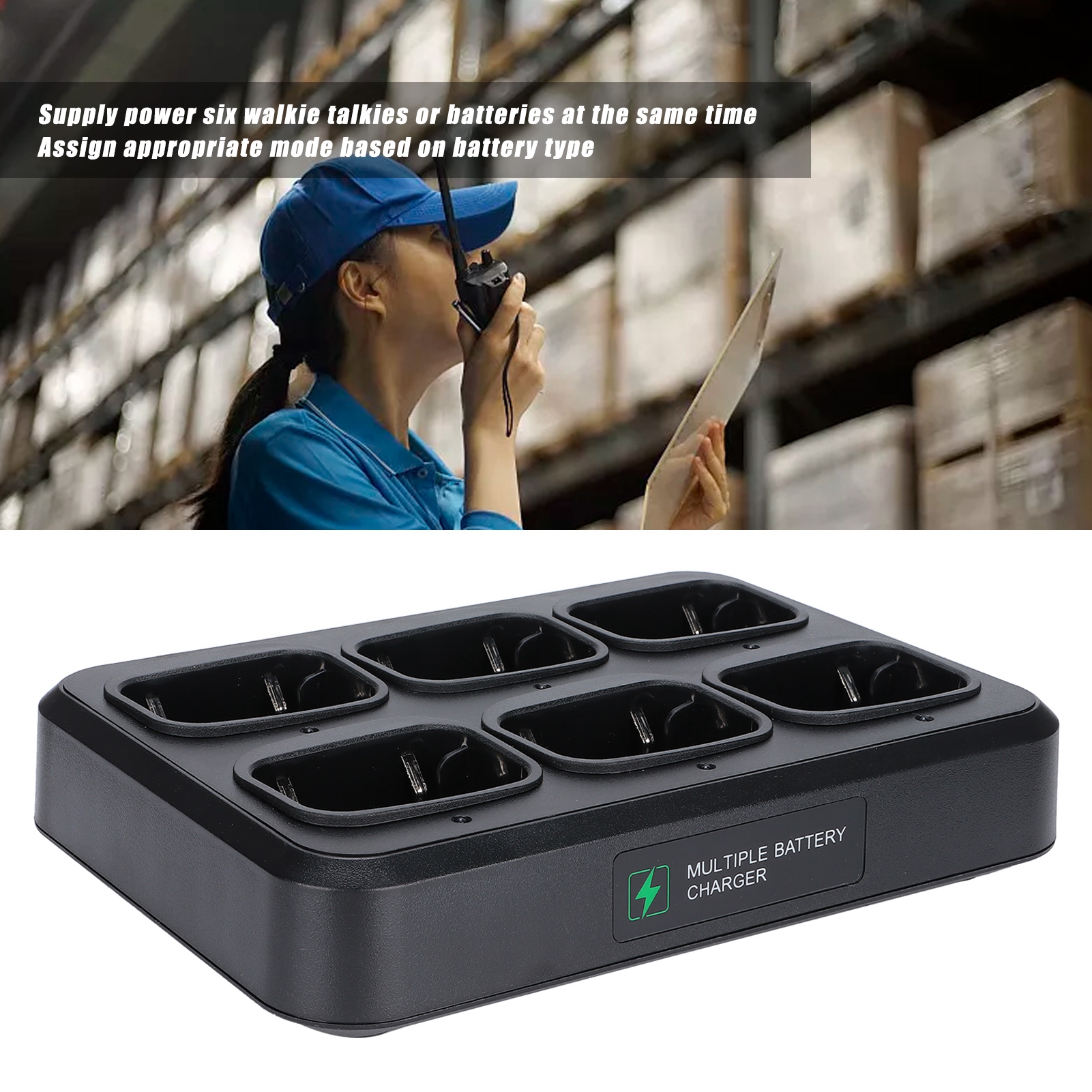 Two Way Radio Six Way Charger Station Fast Gang Bank Charging Base For Retev SAL - Zdjęcie 25 z 28