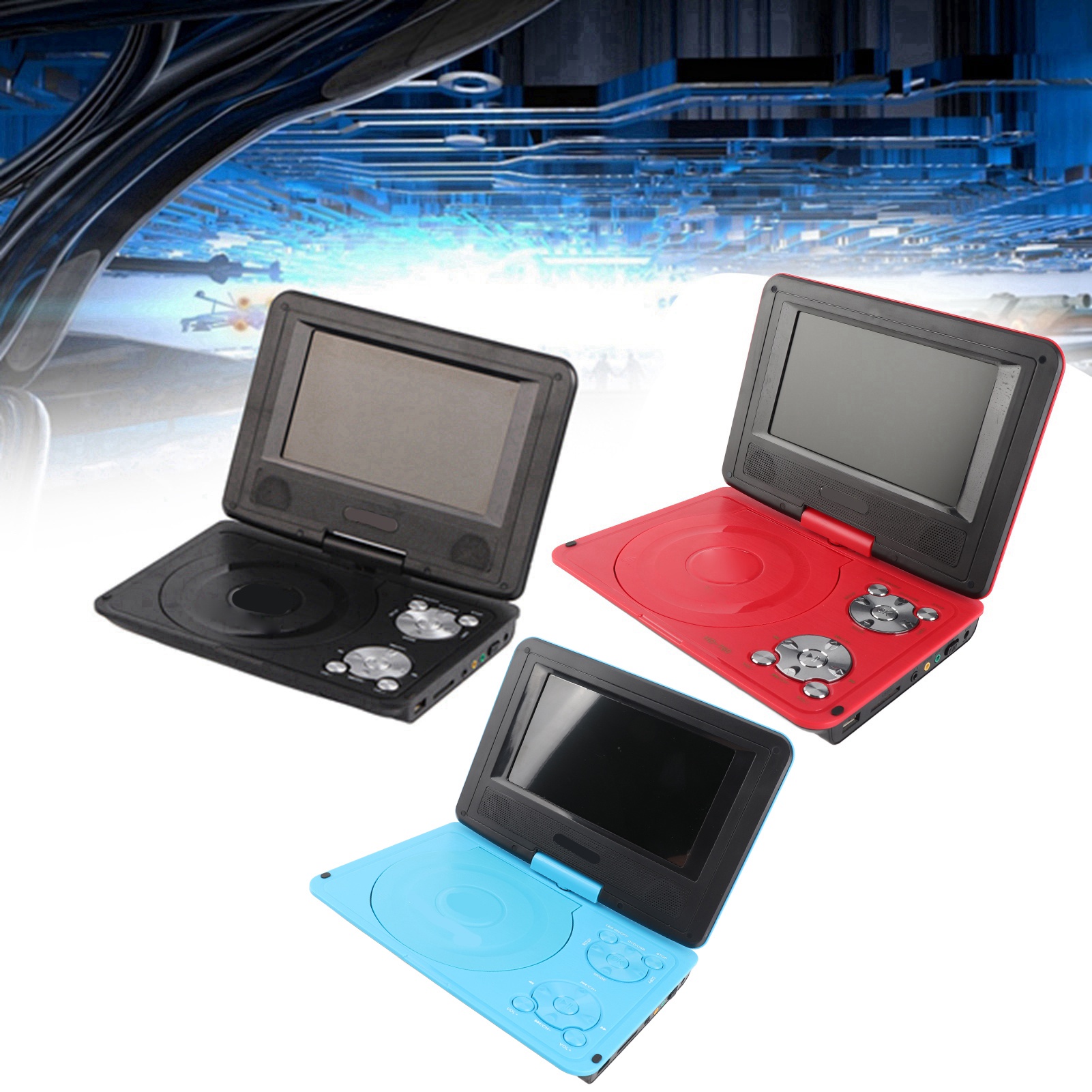 6.8in Portable HD Children's DVD Player Multifunctional Convenient Car TV Pl Hot - Bild 32 von 57