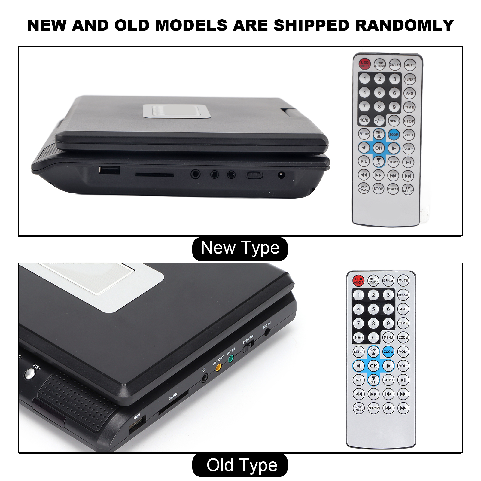 Reproductor de DVD Portátil HD 270° Reproductor de DVD Móvil con Control Remoto USB - Imagen 47 de 48