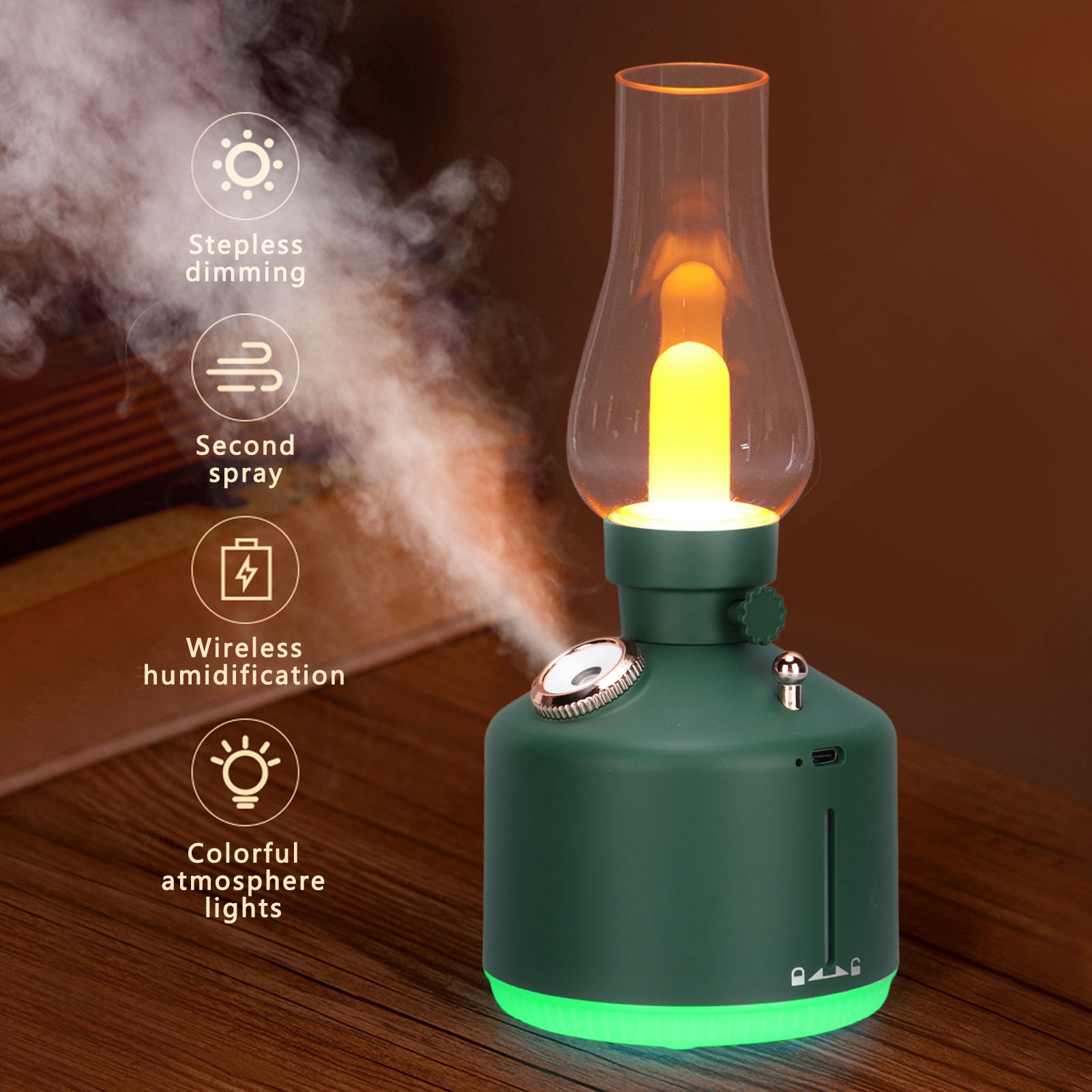 LA‑0621 Portable Humidifier Cool Mist Humidifier With Auto Shut Off Light Nig FY - Bild 29 von 30