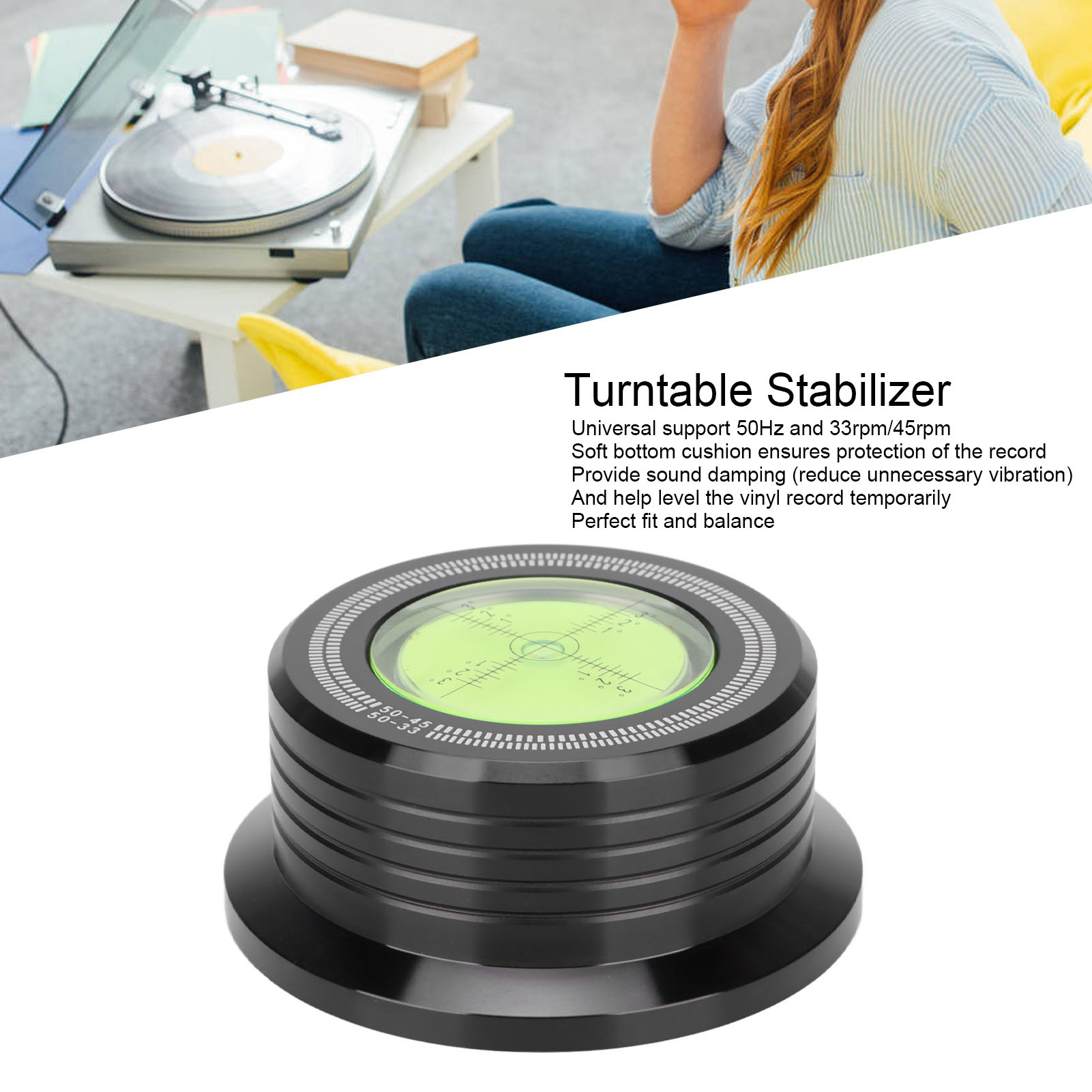 Plattenspieler Stabilisator 50Hz Aufzeichnungsklammer Aufzeichnung Gewichts GFL - Afbeelding 28 van 29