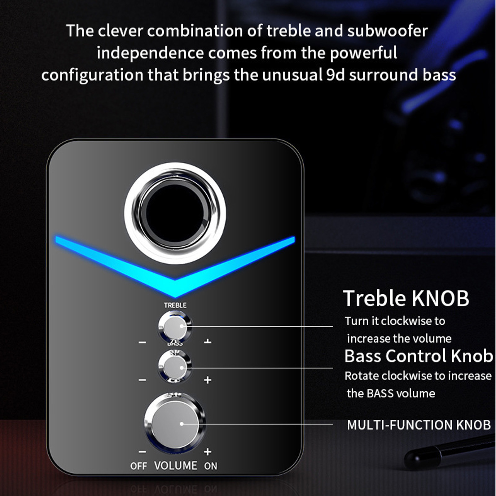 D‑221 BT Computer Speaker Deep Bass 2.1 Channel Mini Desktop Speaker For Wedd FY - Afbeelding 25 van 30