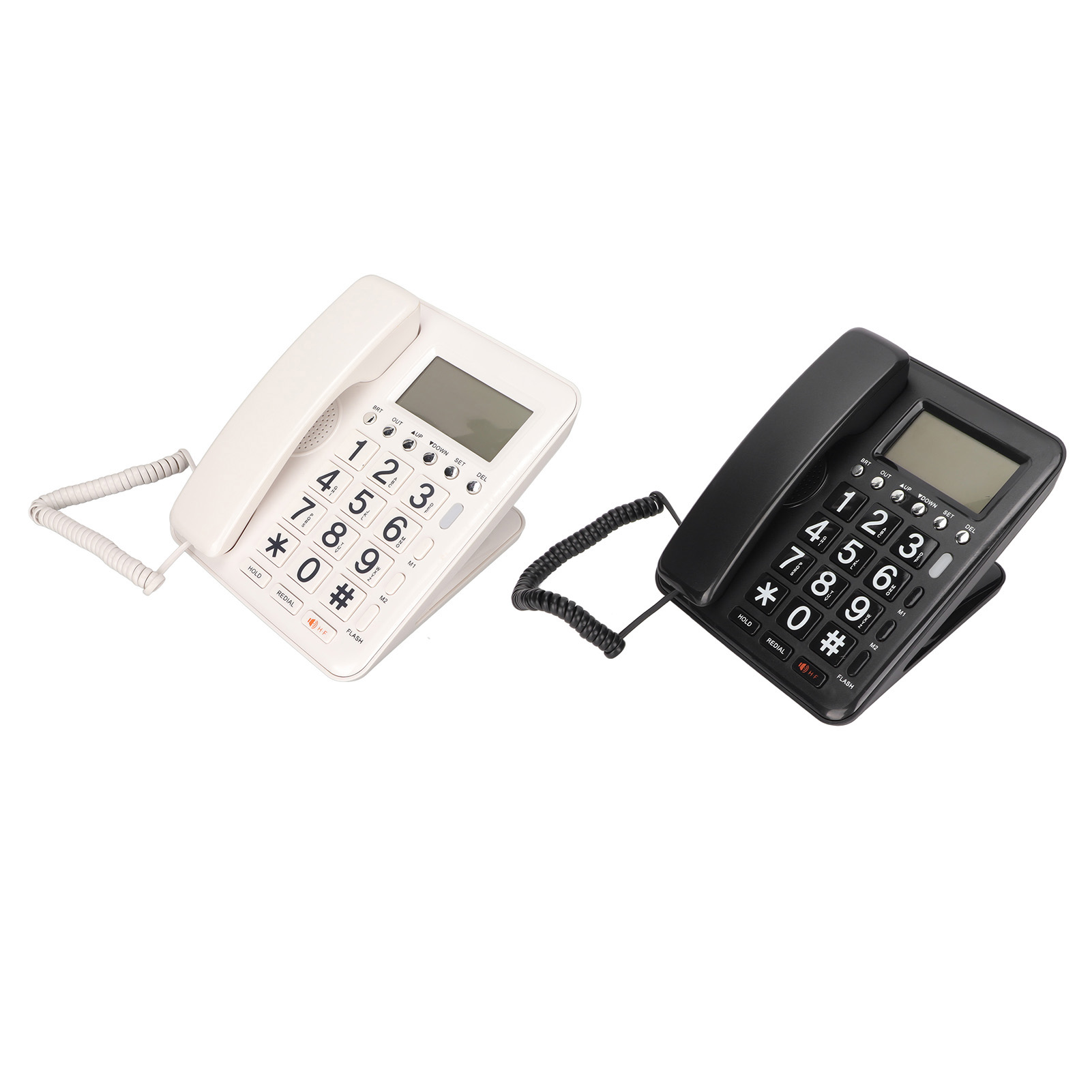 Corded Telephone Caller ID Full Hands Free Fixed Landline With Blue Screen Fo CB - Afbeelding 28 van 28