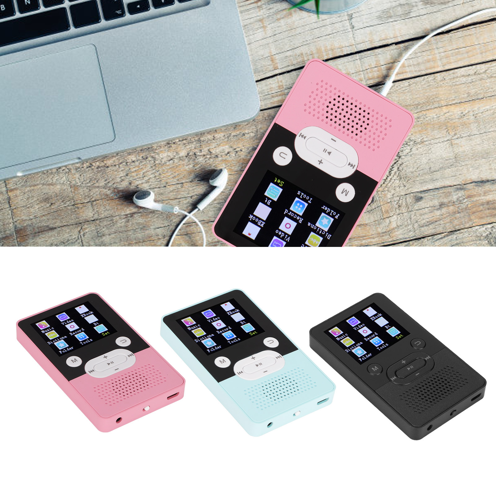 Reproductor de MP4 T9 pantalla a color de 1,8 pulgadas sonido sin pérdidas reproductor de MP3 con soporte BT 4,2 - Imagen 40 de 51