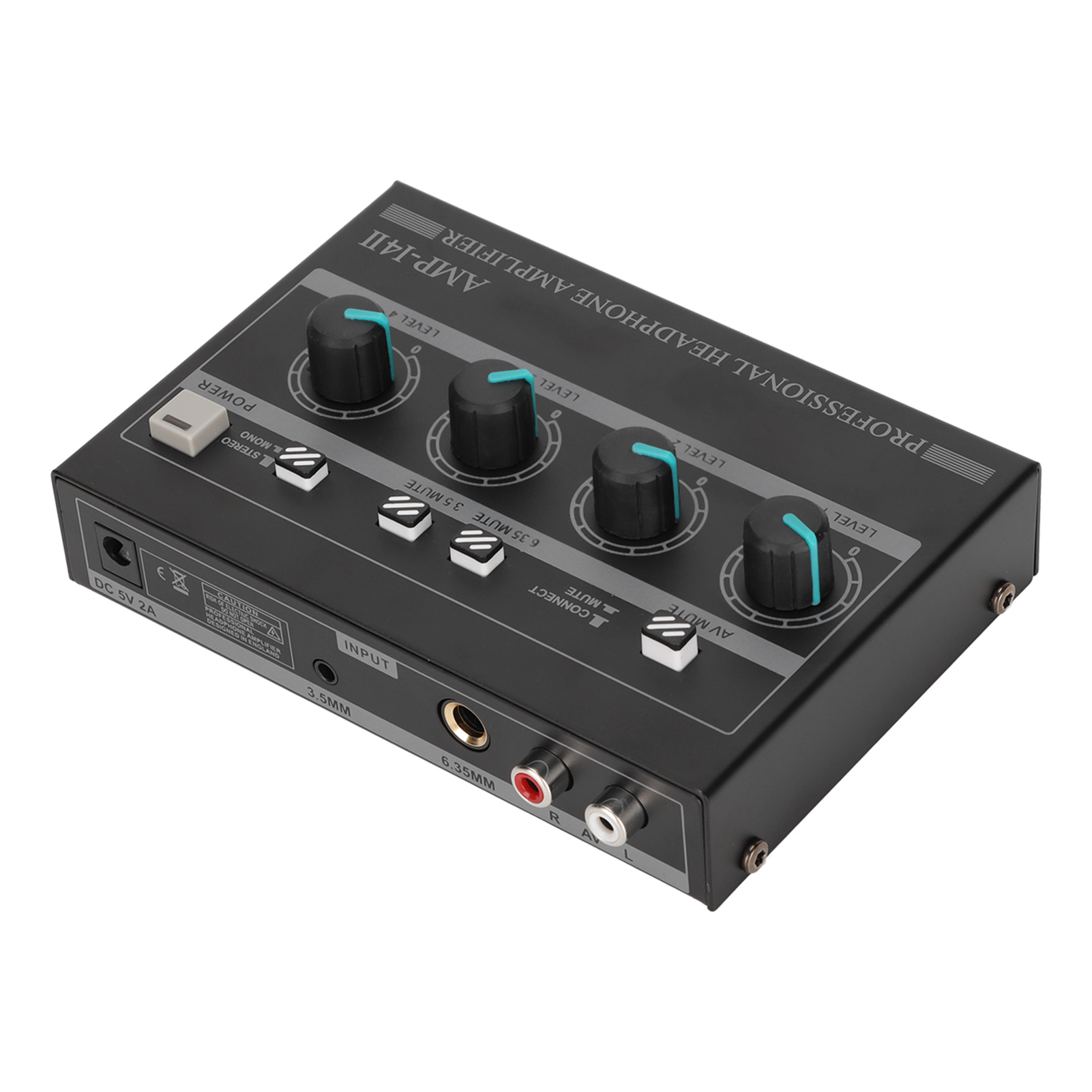 AMP‑14II 4 Channel Headphone Amplifier Compact 4 Way Stereo Headphone Amplif SD3 - Picture 17 of 18
