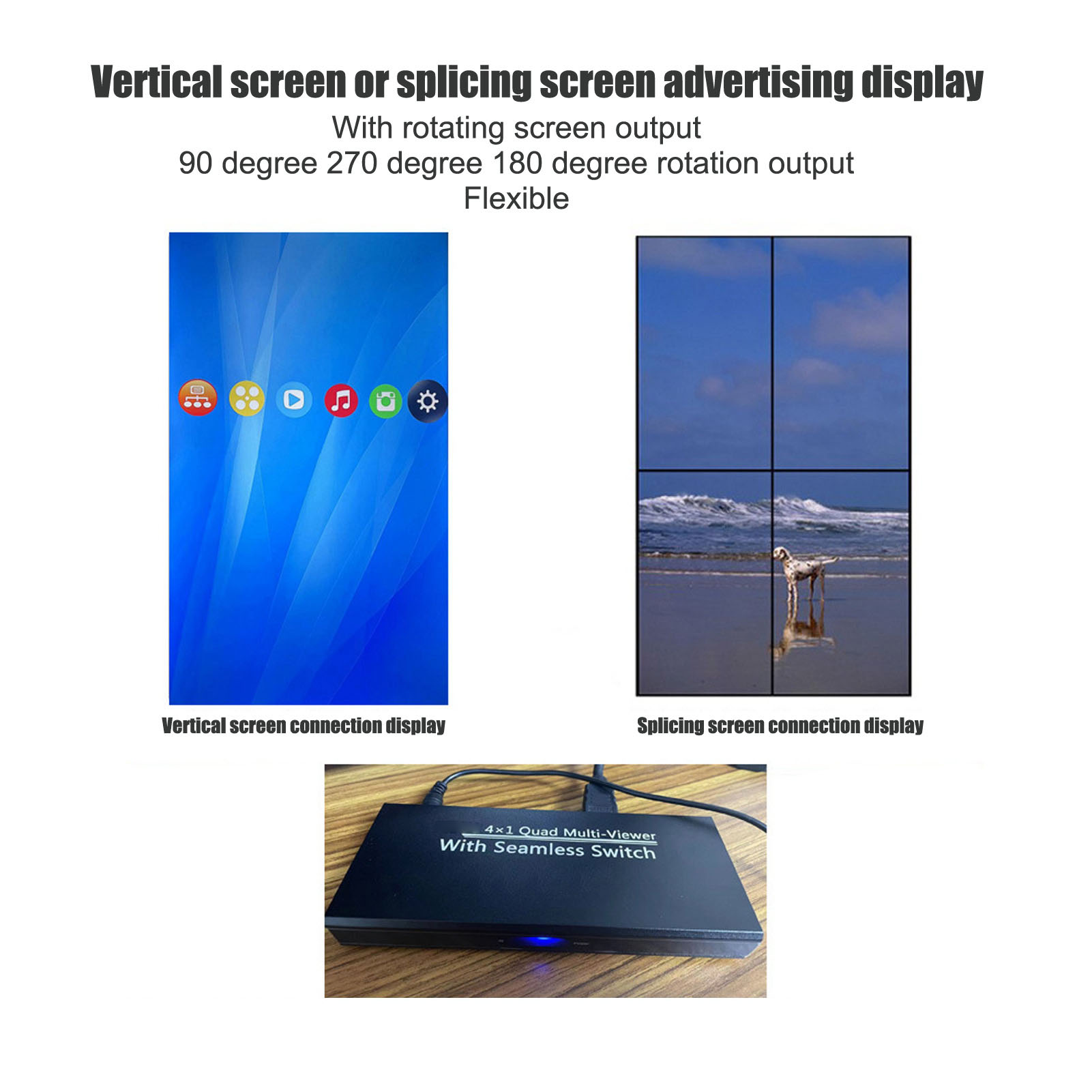 HD Multimedia Interface Video Player 4 Way Output Auto 4K Support U Disk FY - Afbeelding 27 van 30