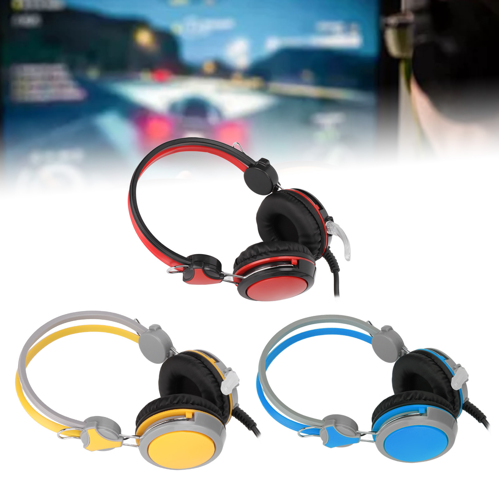 Gaming Headset Noise Cancelling Stereo Ergonomic Wired Computer Game Headphon CB - Afbeelding 25 van 31