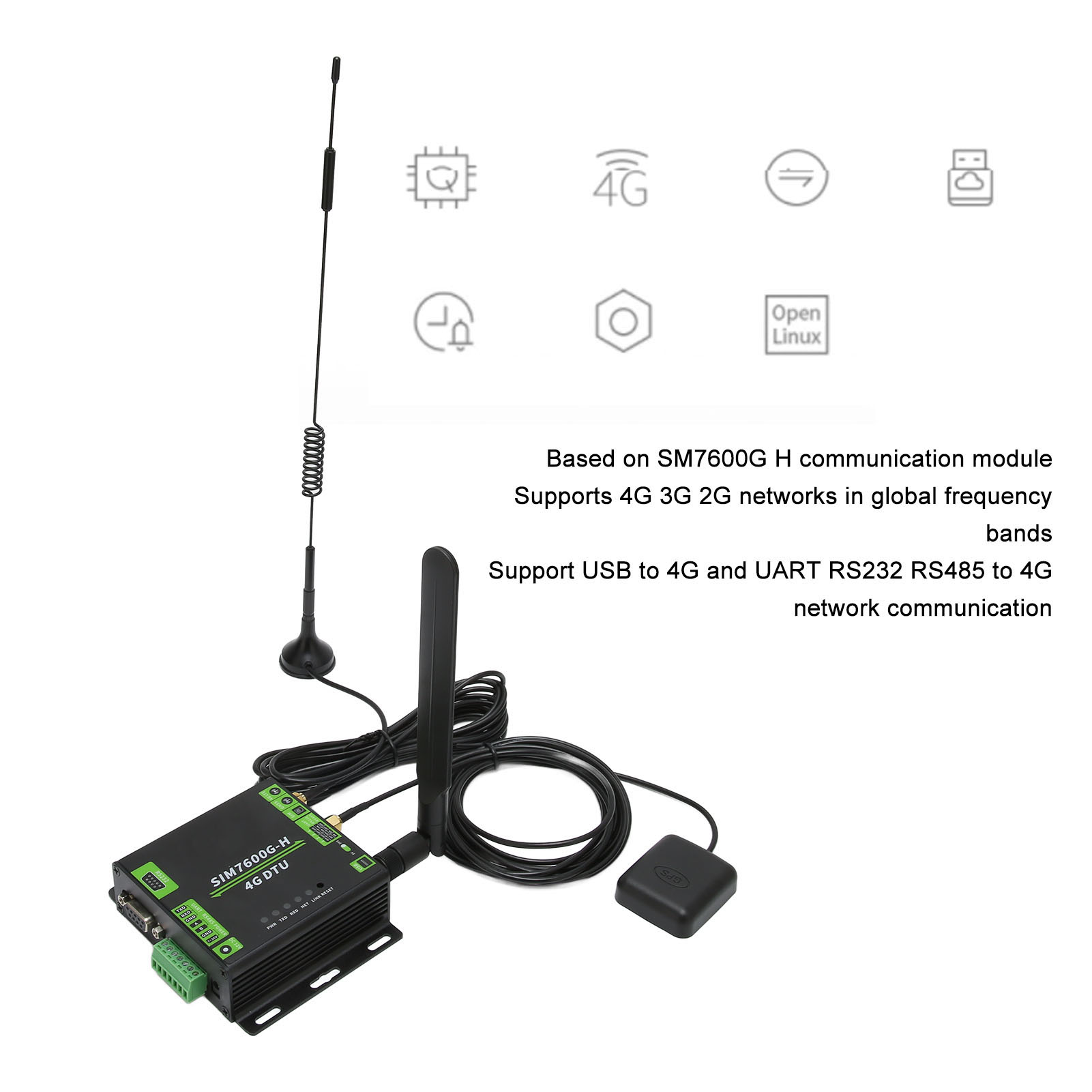 SIM7600G H 4G DTU Module LTE Global Universal Industrial Grade 4G DTU Module DOB - Afbeelding 11 van 18