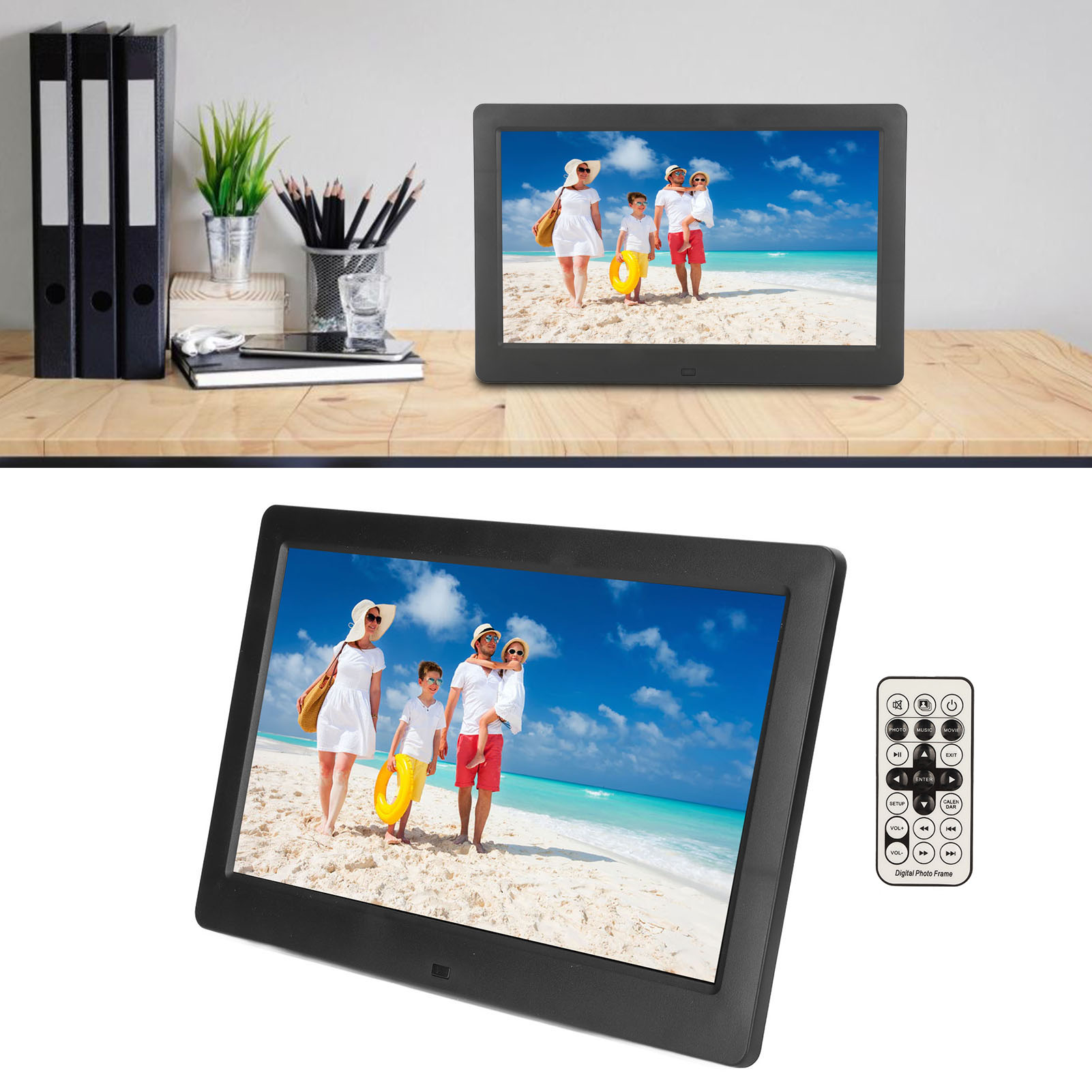 Digital Photo Frame 10 Inch HD LED Screen Slideshow Clock Music Function Ele ECM - Picture 18 of 18