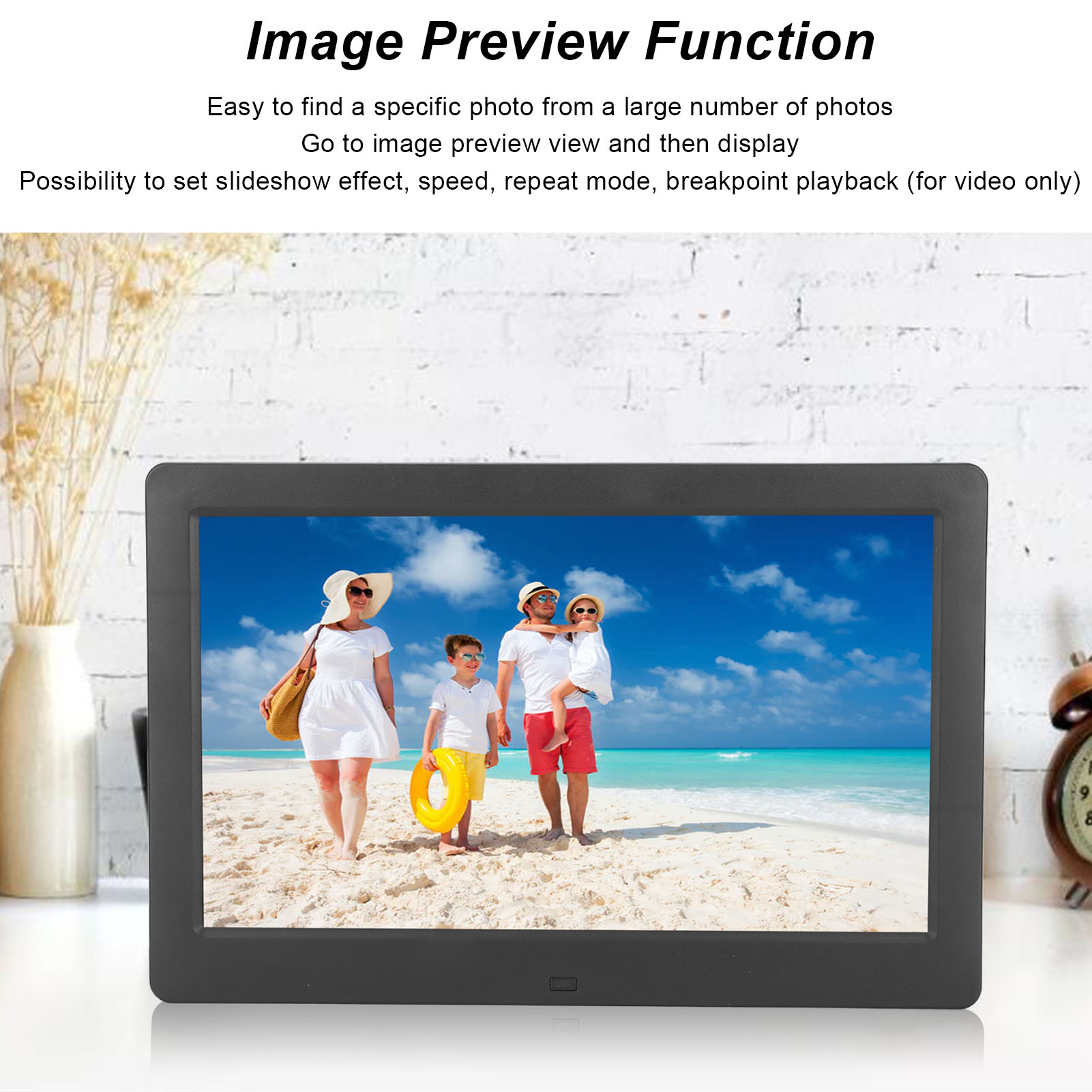 Digital Photo Frame 10 Inch HD LED Screen Slideshow Clock Music Function Ele ECM - Picture 16 of 18