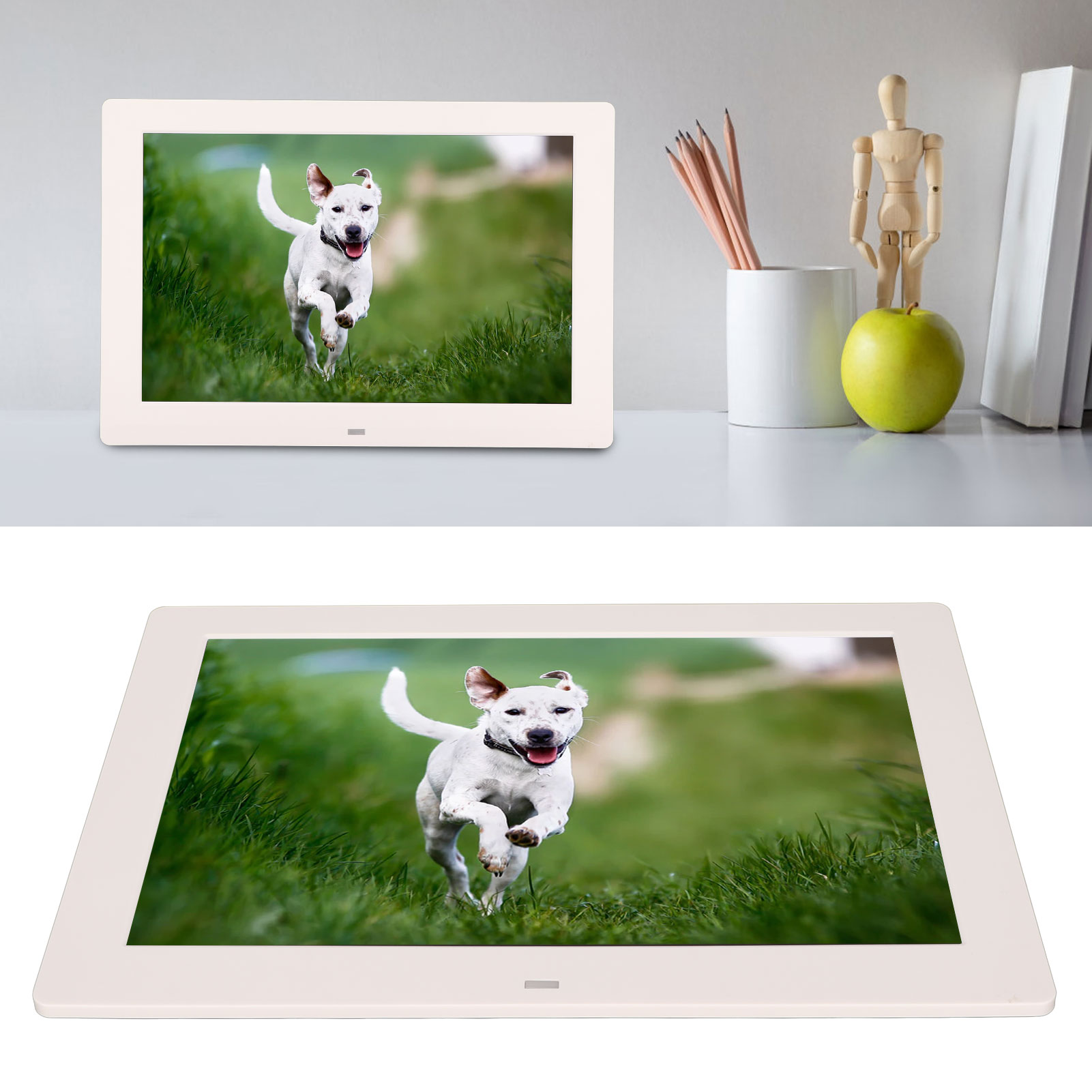 14.1in HD Digital Photo Frame 1080P Auto Rotating 6 Play Modes Electronic Ph NEW - Afbeelding 14 van 21