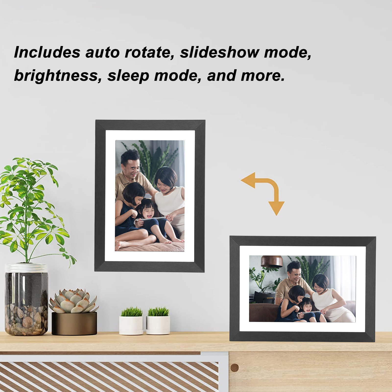 WiFi Digital Picture Frame 10.1in HD IPS Touch Screen Digital Photo Frame Sh NEW - Afbeelding 16 van 21