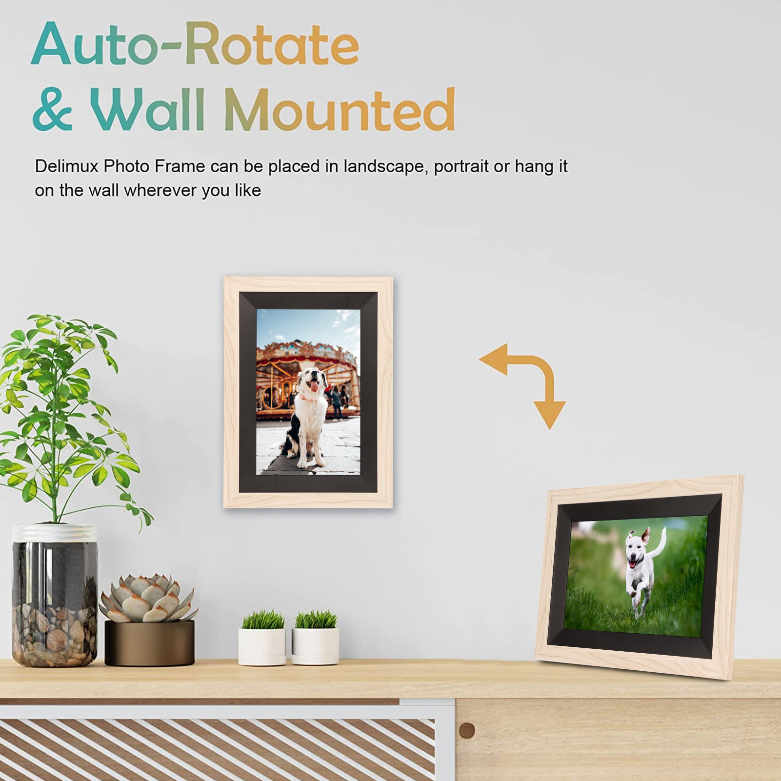 New 10.1in Digital Photo Frame 1280x800 IPS Touch Display Screen WiFi Electronic - Photo 16 sur 20