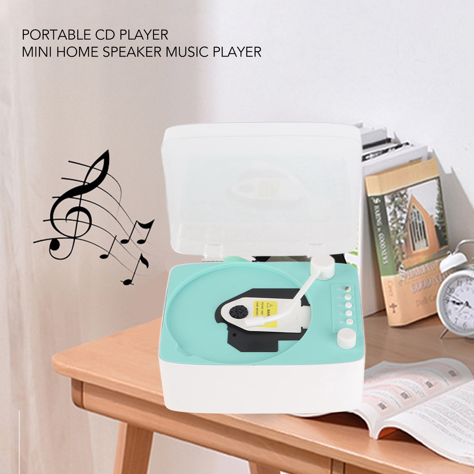 CD Player Mini Multifunctional Vintage BT Speaker CD Music Player For Home NEW - Imagen 20 de 21
