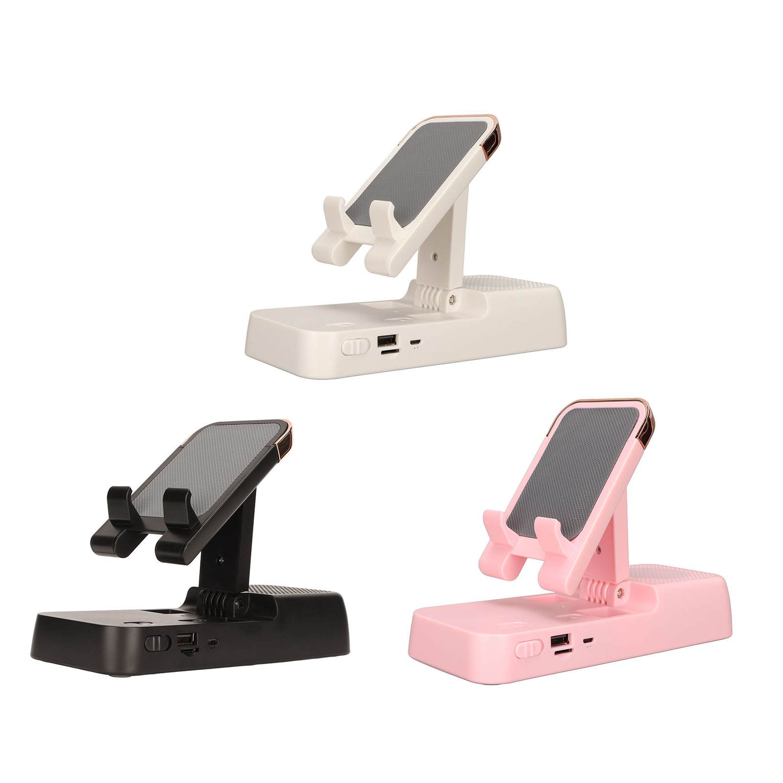 Stojak na telefon BT Głośnik Zapobiega poślizgowi HD Stereo Uchwyt na telefon komórkowy Wireless Speak CB - Zdjęcie 30 z 31