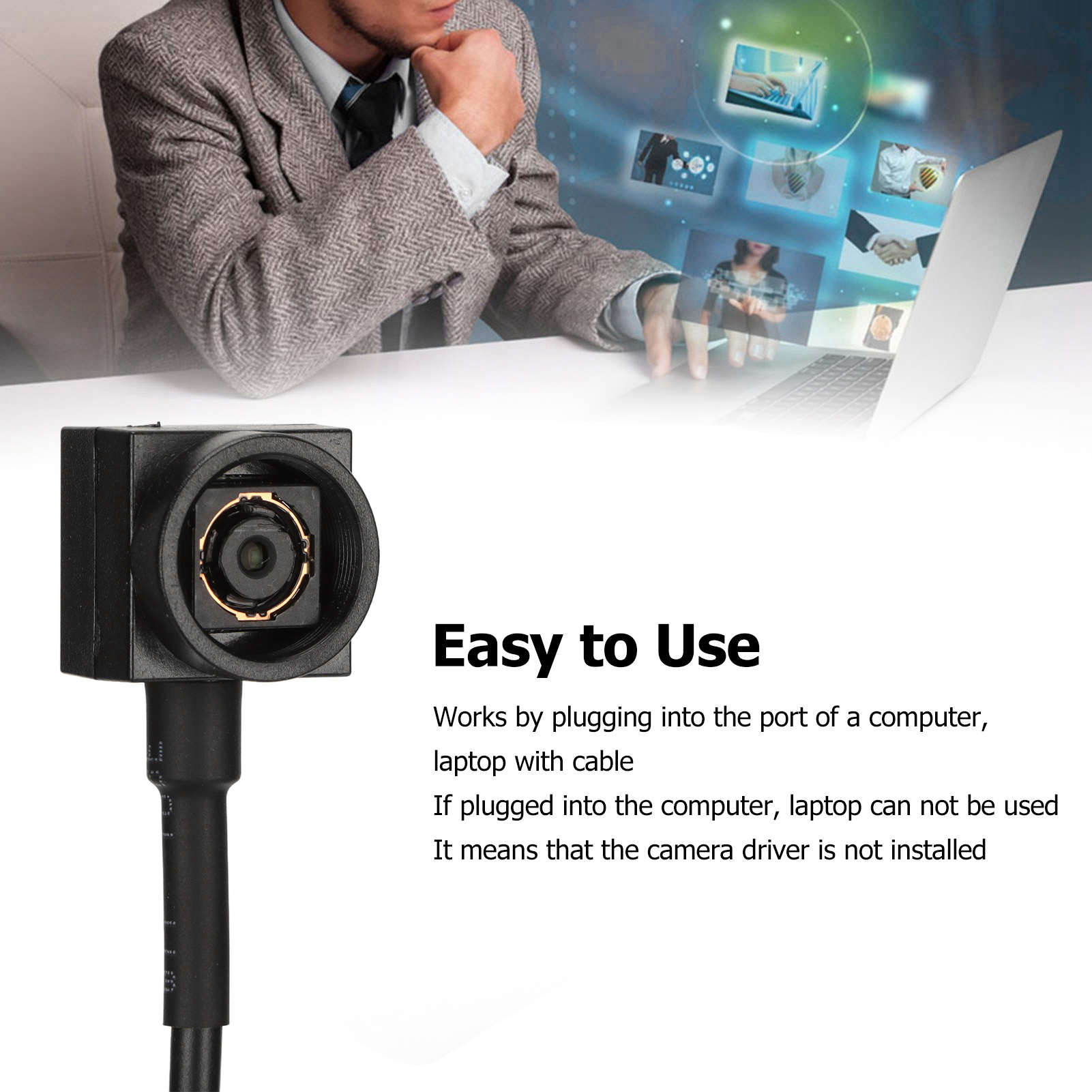 Mini Camera Module Autofocus 5MP 1080P FHD 30FPS With Microphone Webcam Modu NEW - Afbeelding 13 van 21