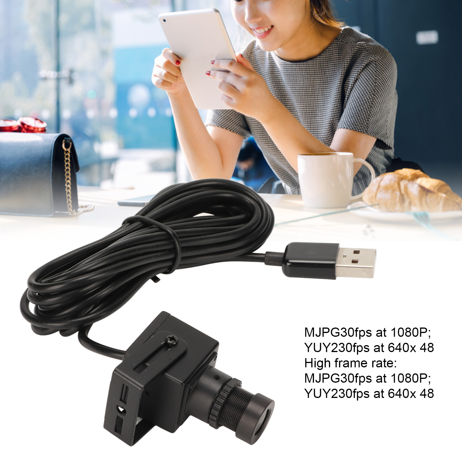 Web Camera Professional 2MP 1/3 CMOS Sensor Full HD Industrial PC UVC USB We NEW - Afbeelding 18 van 18