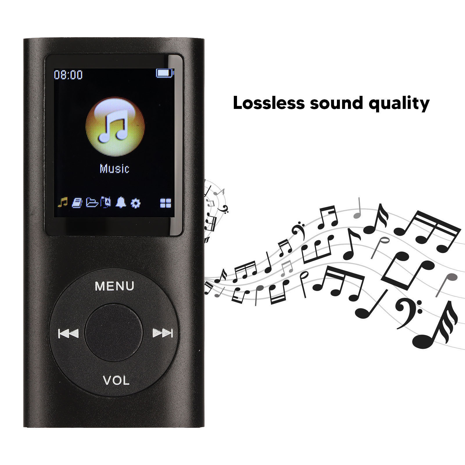 Lettore Musicale MP3 Multifunzione Suono Senza Perdite Slim 8 Ore Durata Batteria MU7T - Foto 16 di 22