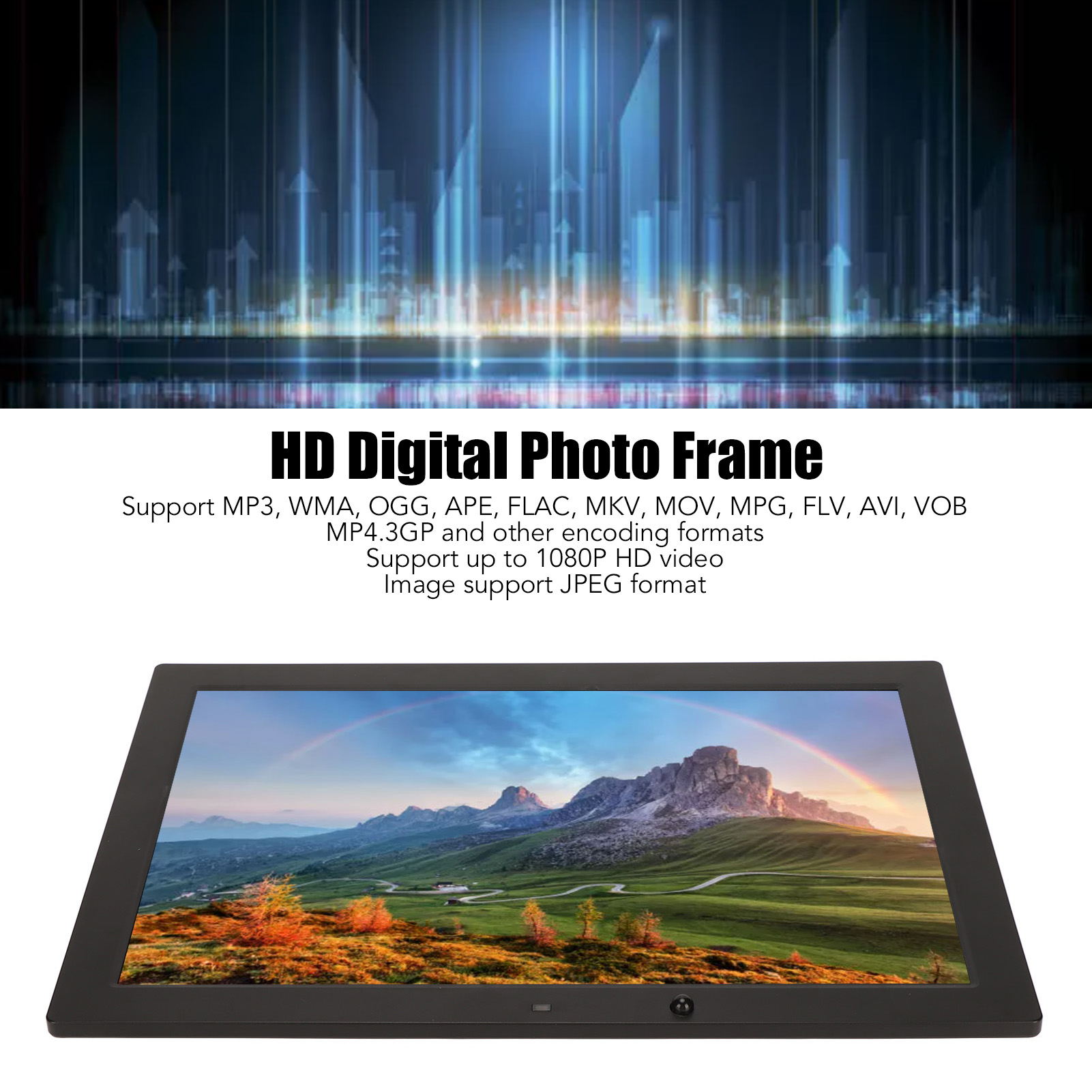 Digital Photo Frame 17 Inch HD Motion Sensor Video Music Electronic Picture DOB - Picture 14 of 18