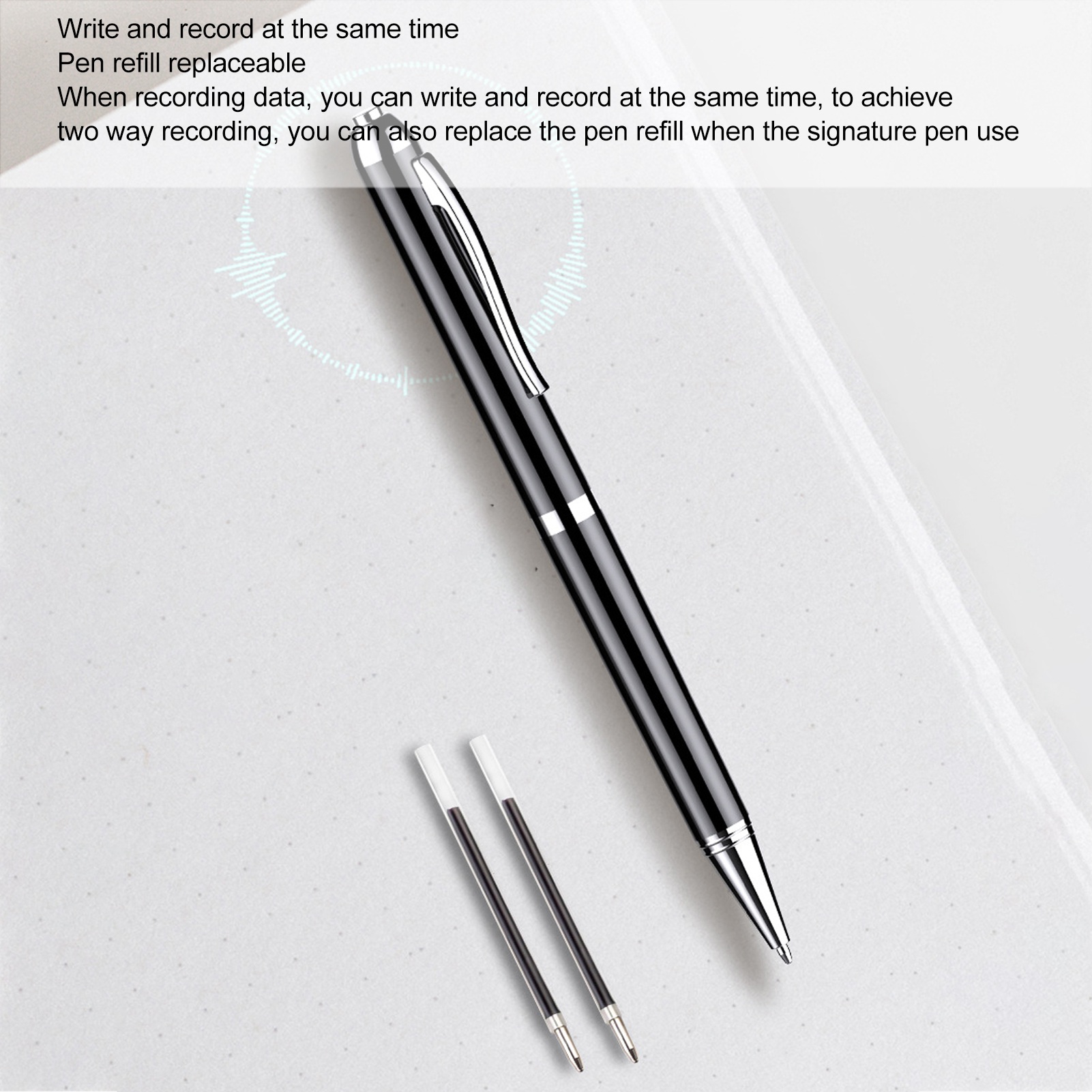Pen Digital Voice Recorder One Key Recording HD Noise Reduction Portable Voic FY - Afbeelding 28 van 36