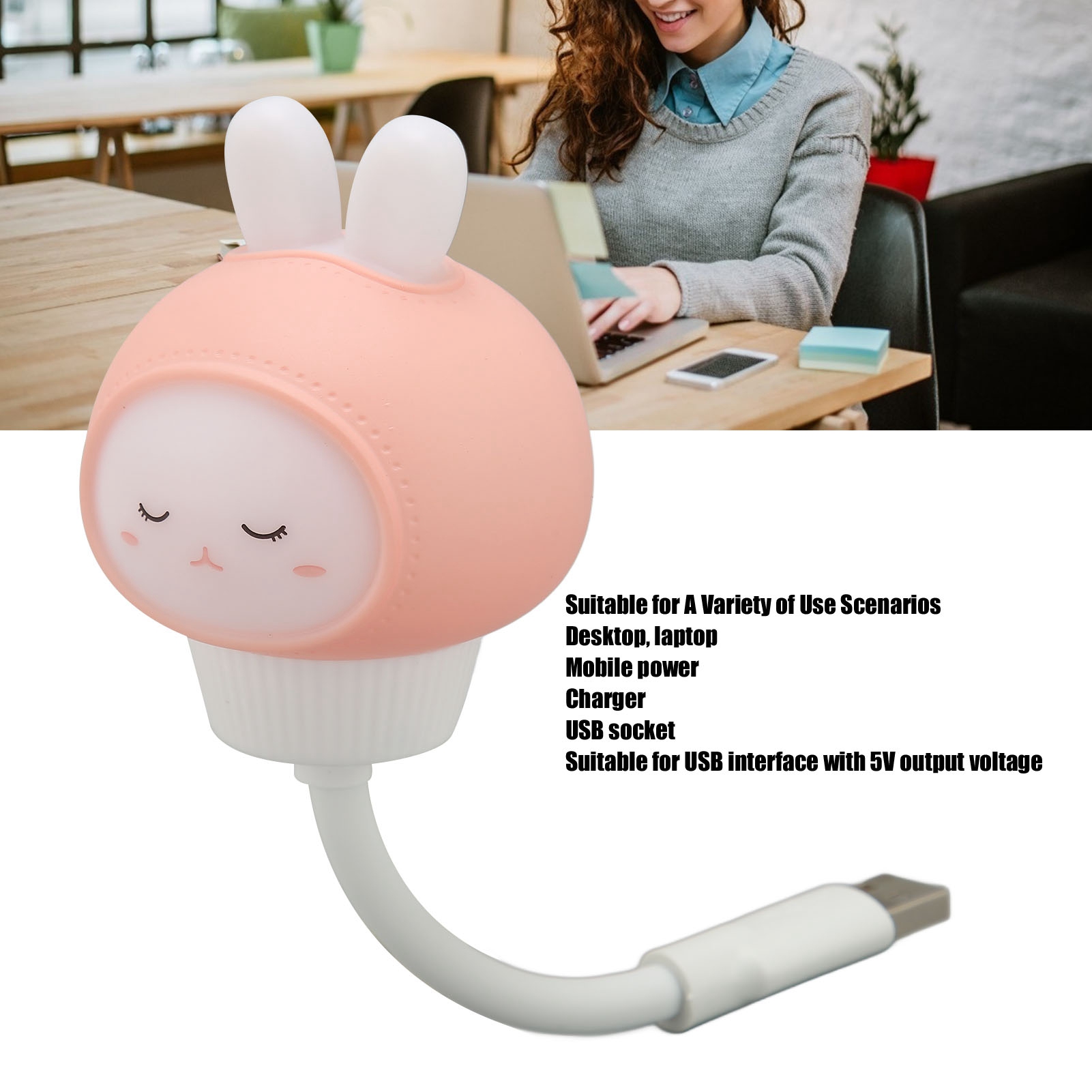 USB LED Light Voice Control 3 Brightness Timing Eye Prot-ection Portable Cut SAL - Photo 9/13