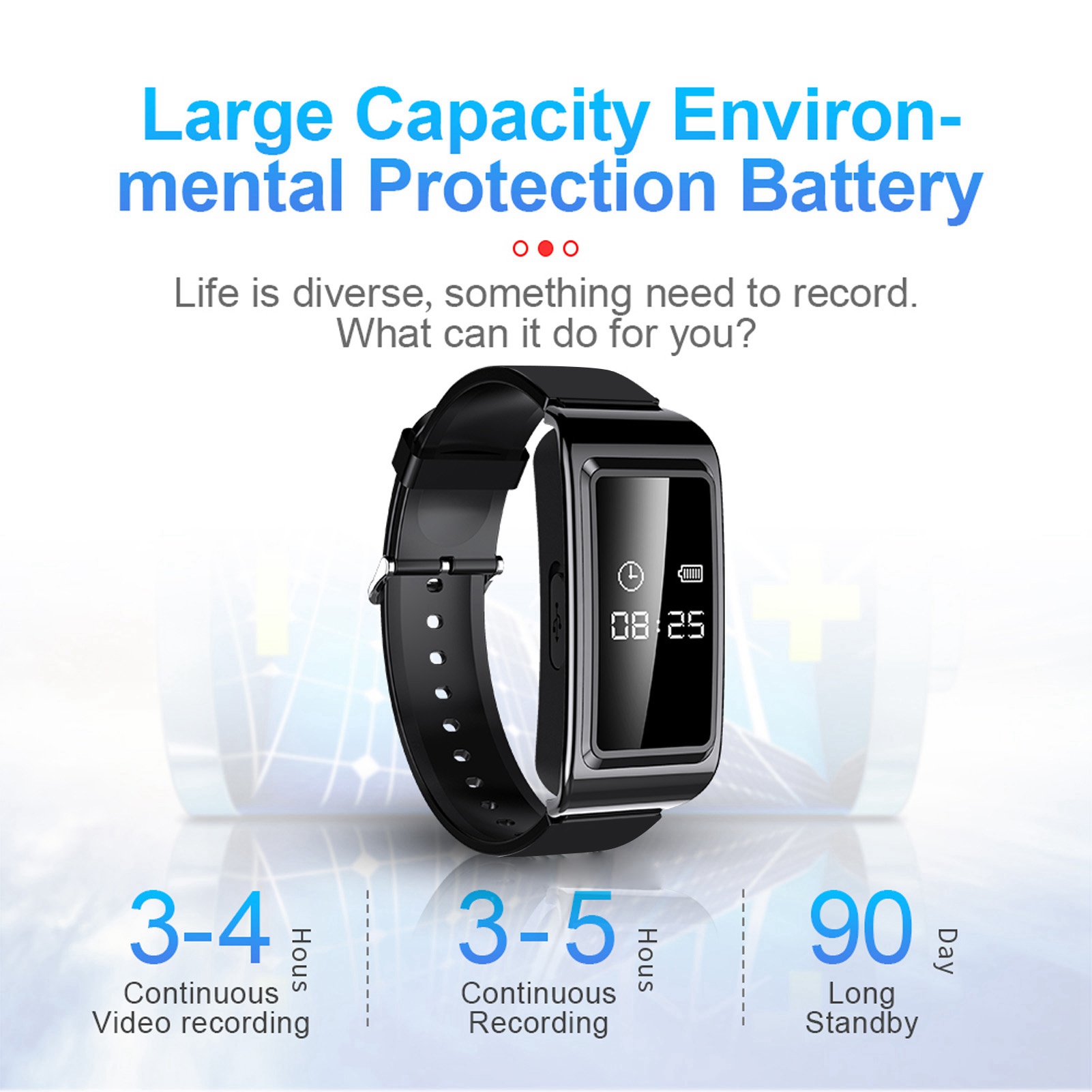 Recorder Watch HD Voice Activated Sweat Proof Camera Recorder Bracelet For M BST - Picture 38 of 39