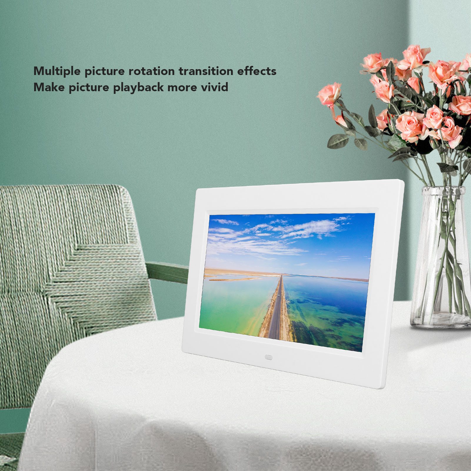10 Inch Digital Photo Frame HD 1024x600 LED Electronic Photo Frame With Remo GS0 - Picture 16 of 18