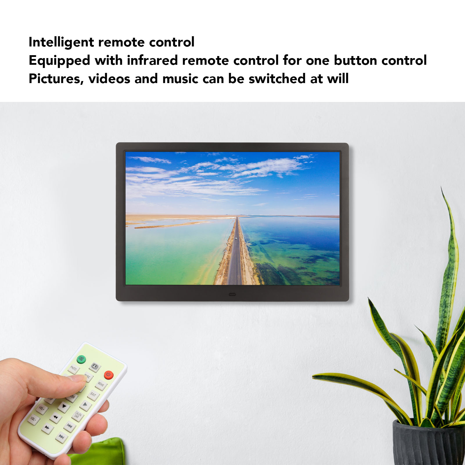 New 15.4in LCD Digital Photo Frame HD 1280x800 Large Storage USB Interface Elect - Picture 17 of 21