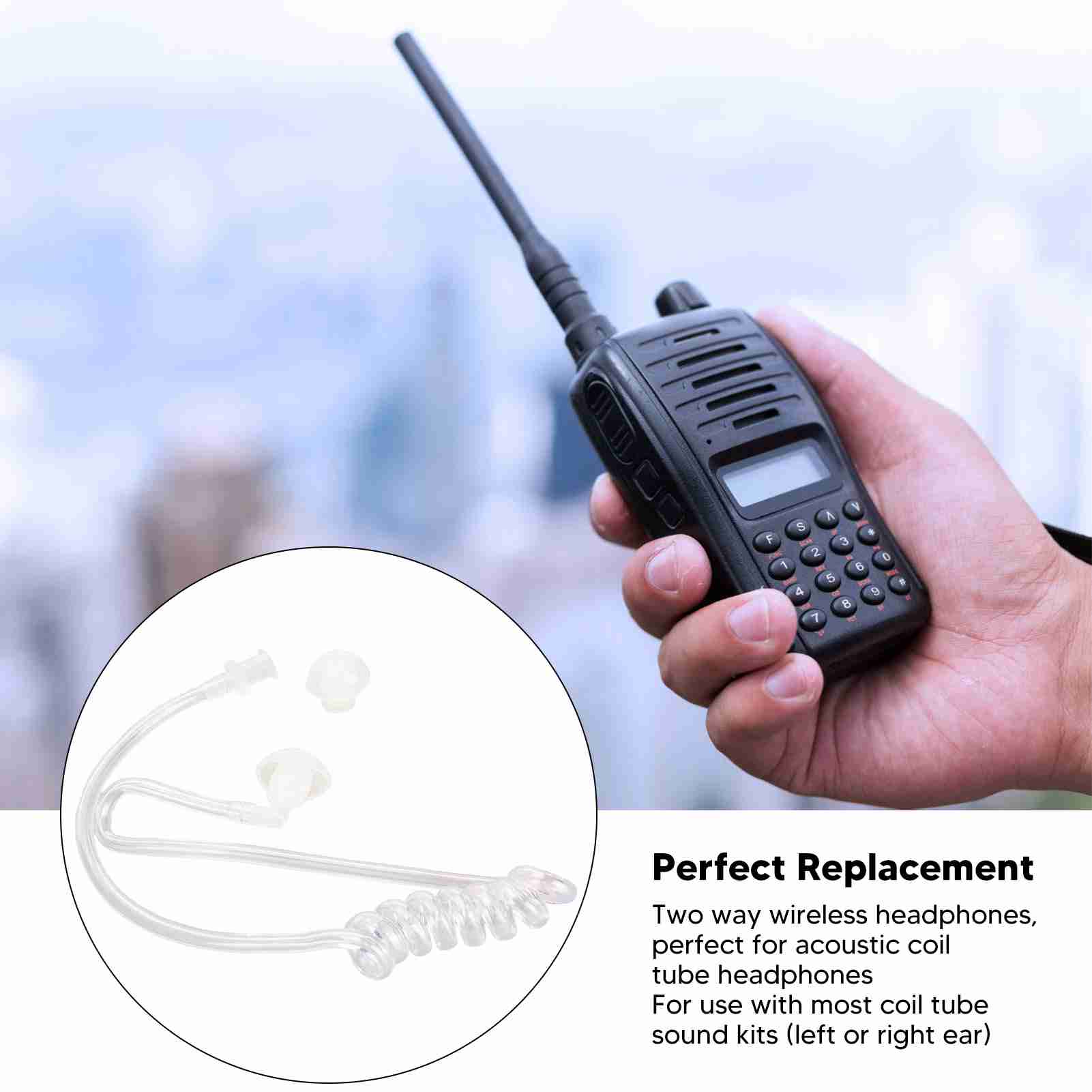 Acoustic Tube Earpiece Coil Tube Ergonomic Replacement Clear Acoustic Tube Wi FY - Zdjęcie 24 z 31
