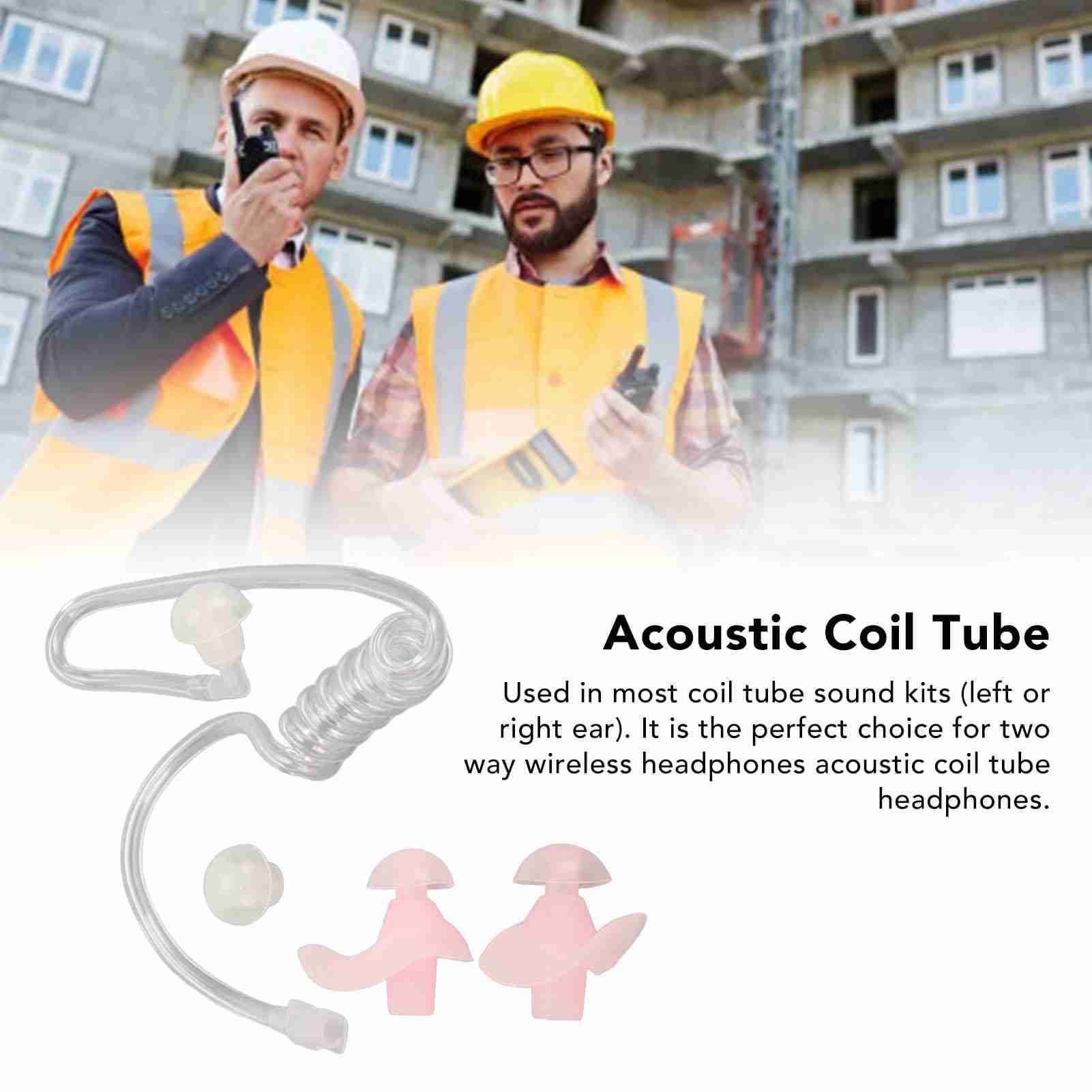 Acoustic Coil Tube Universal Replacement Acoustic Tube With Silicone Earplug SAL - Zdjęcie 26 z 34