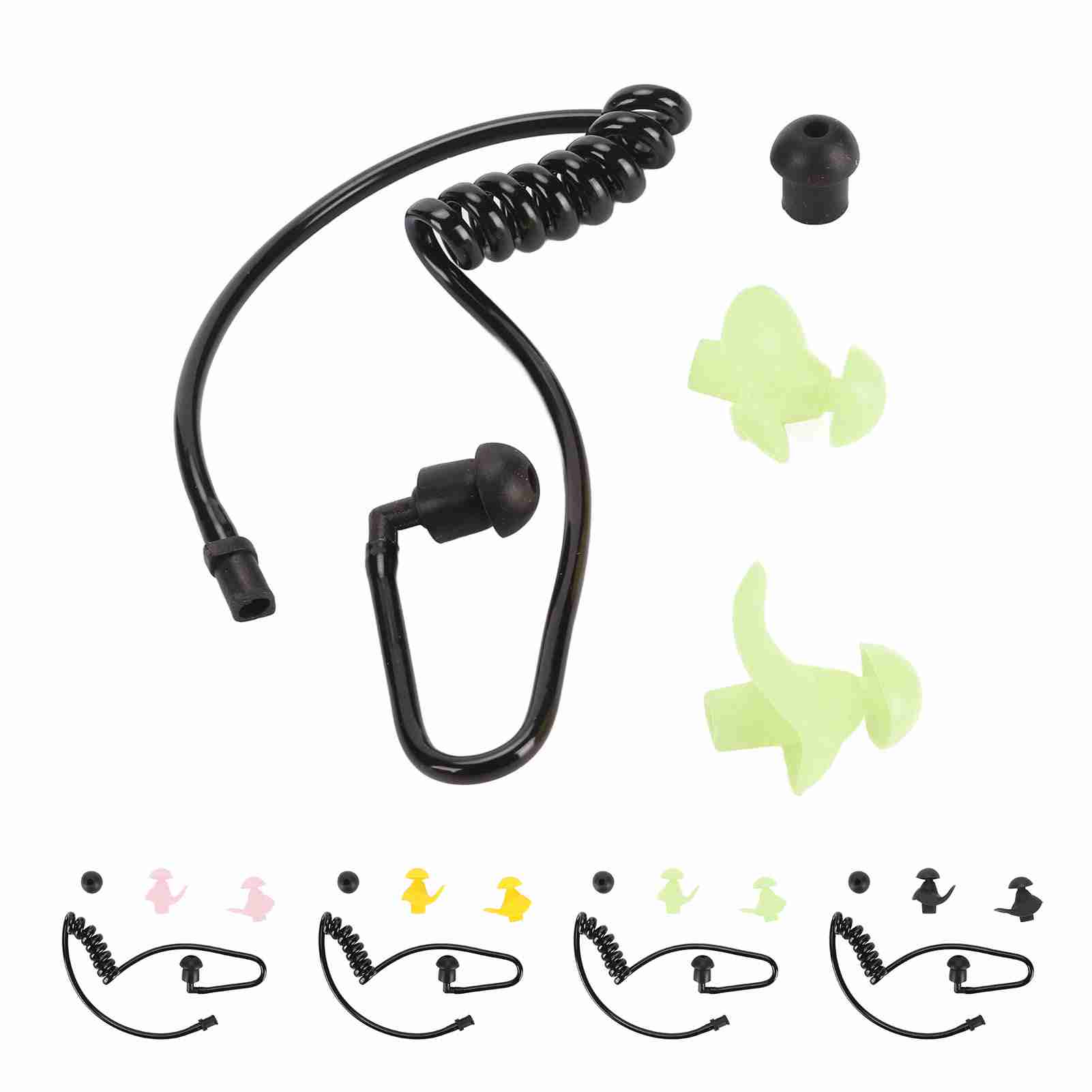Earpiece Acoustic Tube Ergonomic Replacement Acoustic Coil Tube With Earbuds FY - Zdjęcie 24 z 34