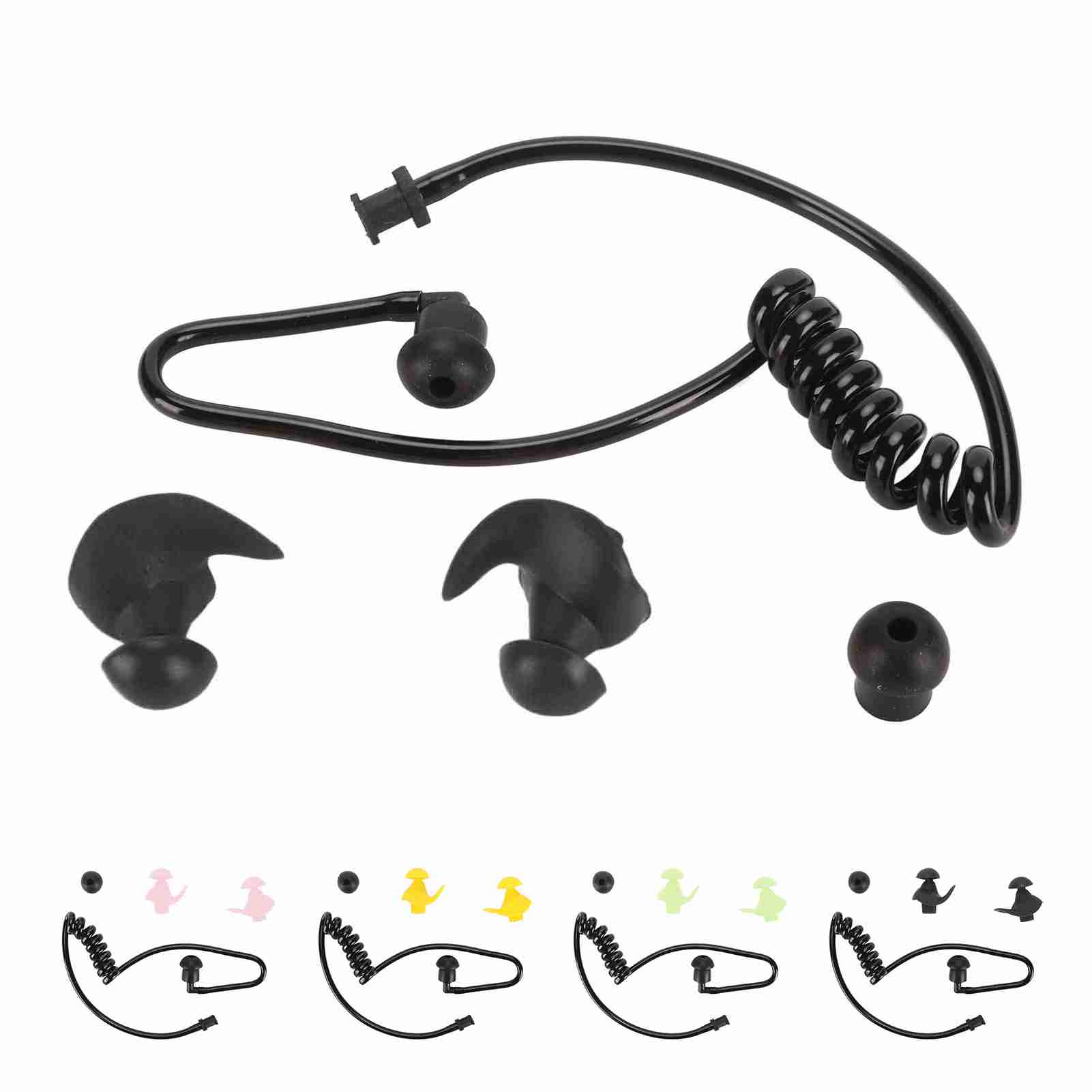 Earpiece Acoustic Tube Ergonomic Replacement Acoustic Coil Tube With Earbuds FY - Zdjęcie 26 z 34